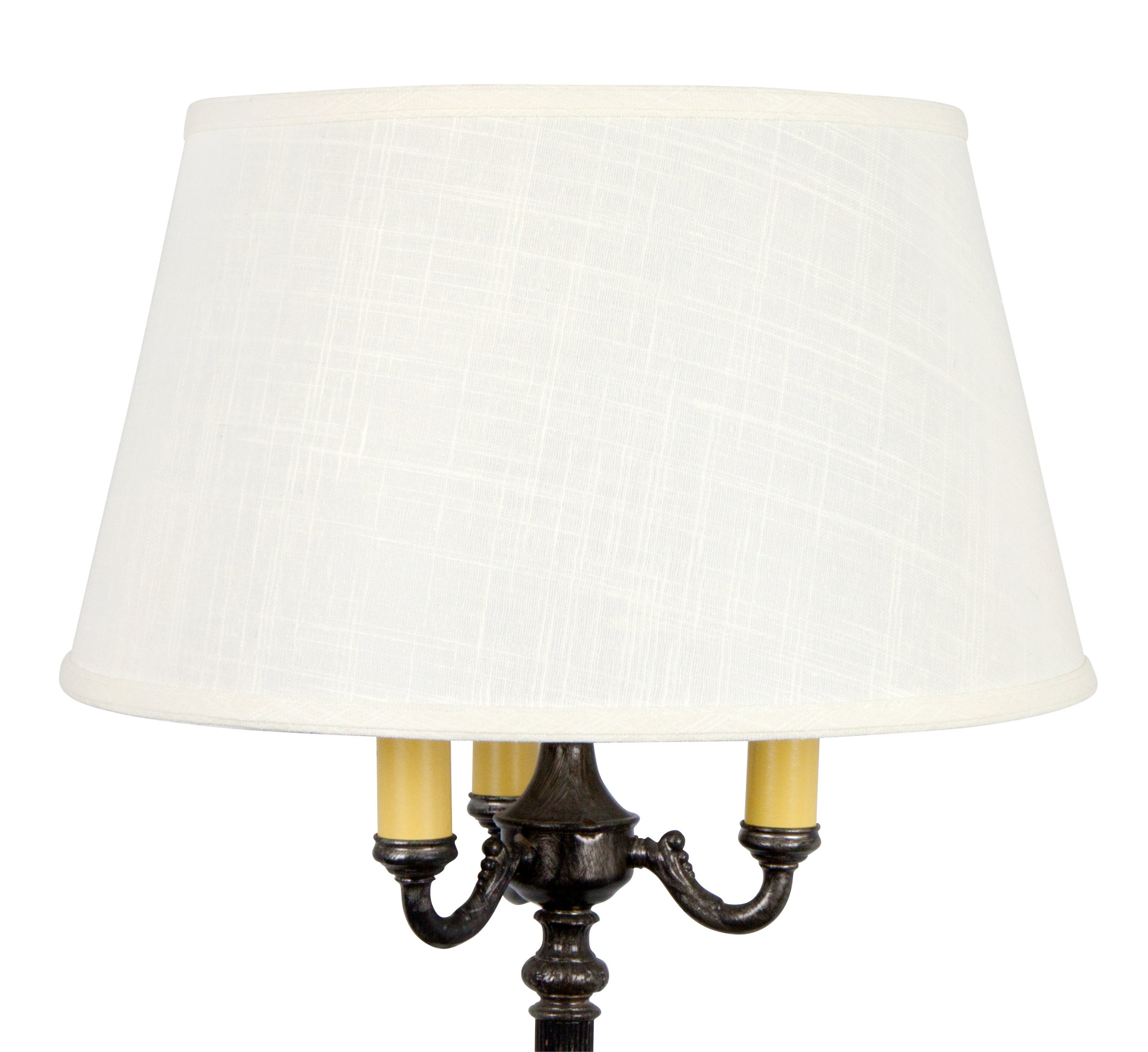 Vintage Style Replacement Lamp Shade for Floor Lamps - Off White Linen Fabric with Laminated Finish | Perfect for Living Room, Bedroom & Office Lighting Decor