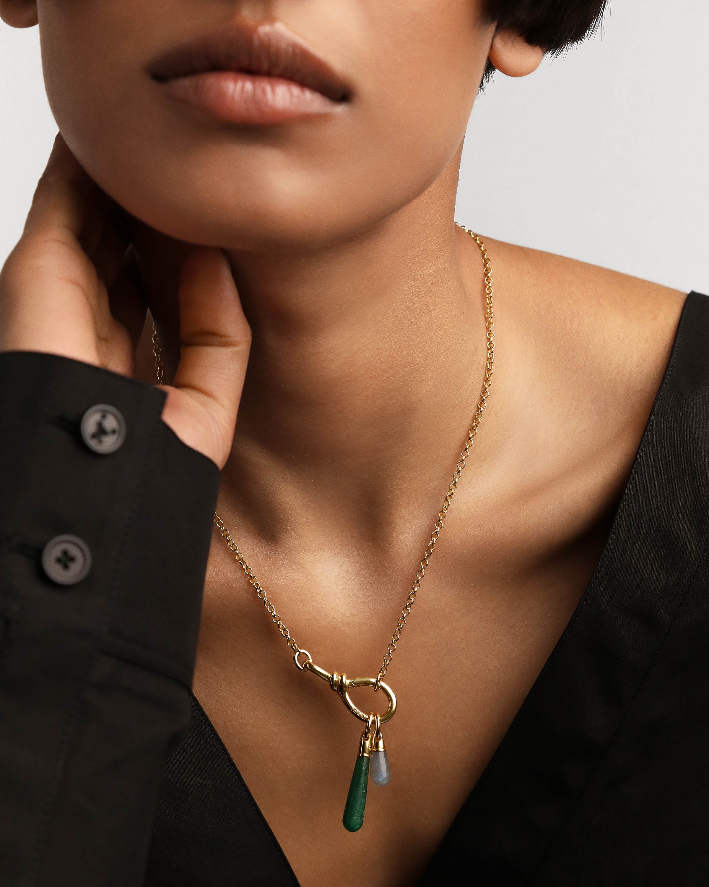 Green Aventurine Large Drop Pendant Necklace - Natural Stone Jewelry for Women - Perfect for Meditation, Healing & Spiritual Gifts