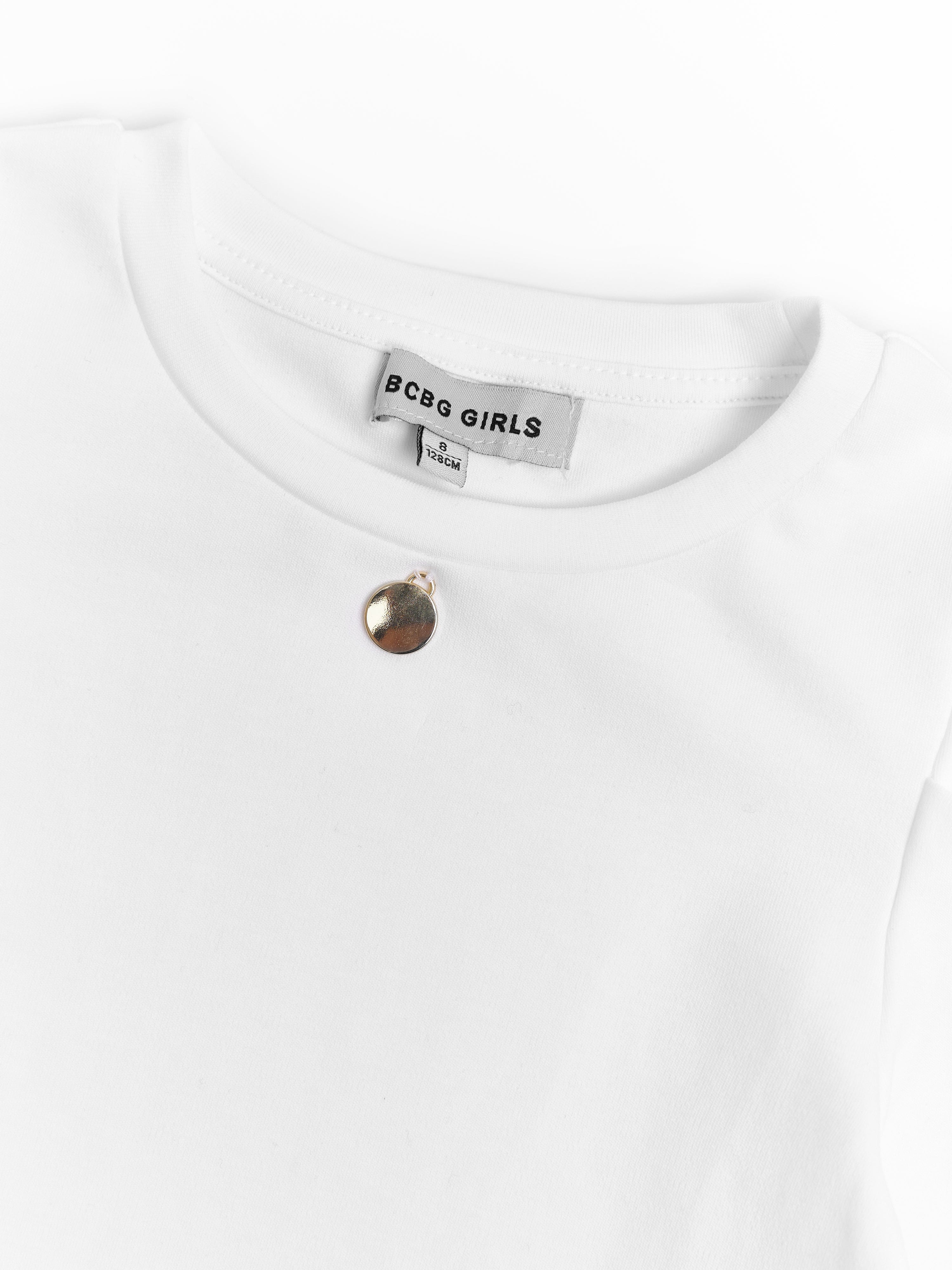BCBG Girls Ivory Puff Long Sleeve Blouse - Elegant & Comfortable Top for School, Parties & Special Occasions