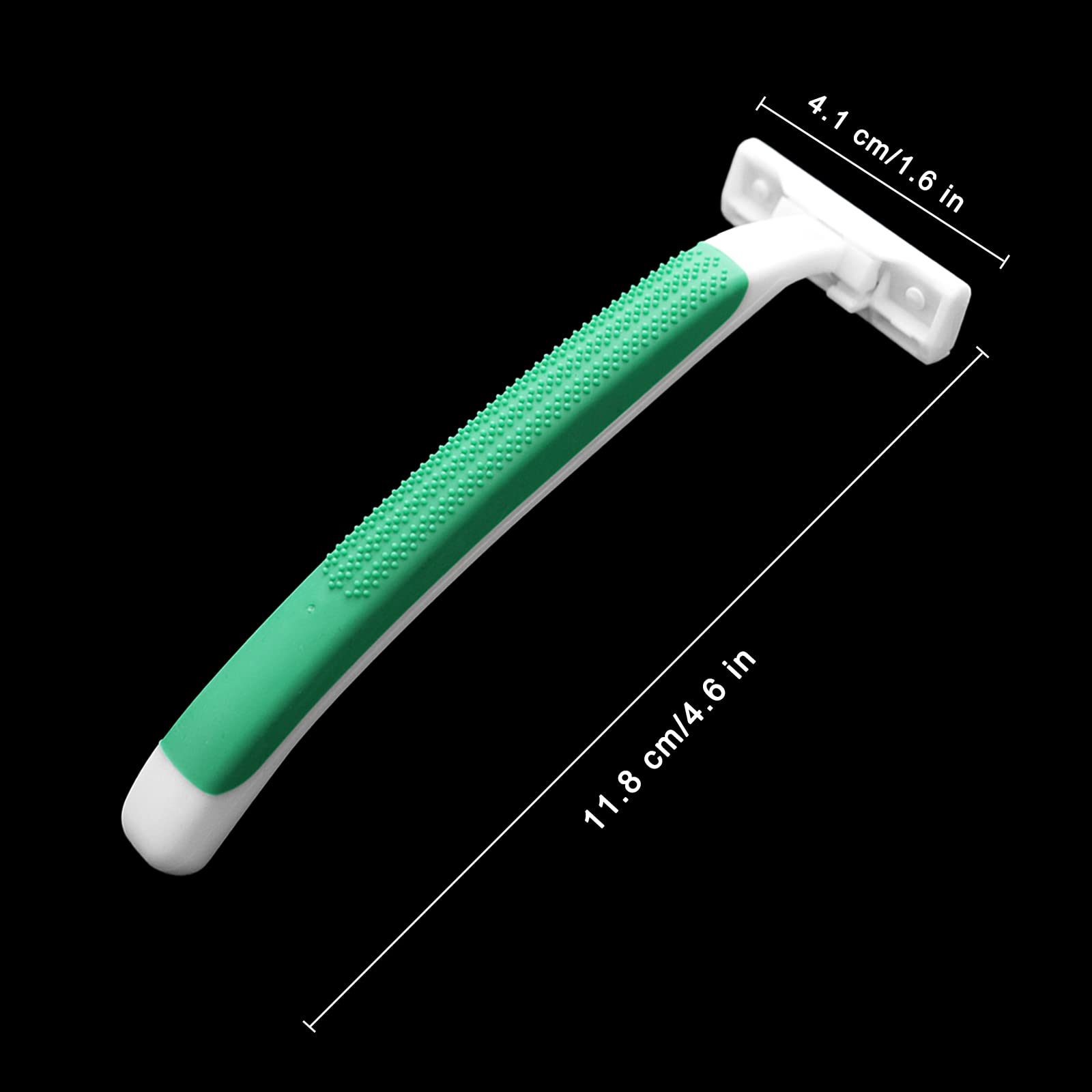 Bulk Disposable Twin Blade Razors - 50 Individually Wrapped Green Razors with Safety Cap & Shaving Cream | Ideal for Hotels, Airbnb, Shelters, Travel & Homeless Care Kits