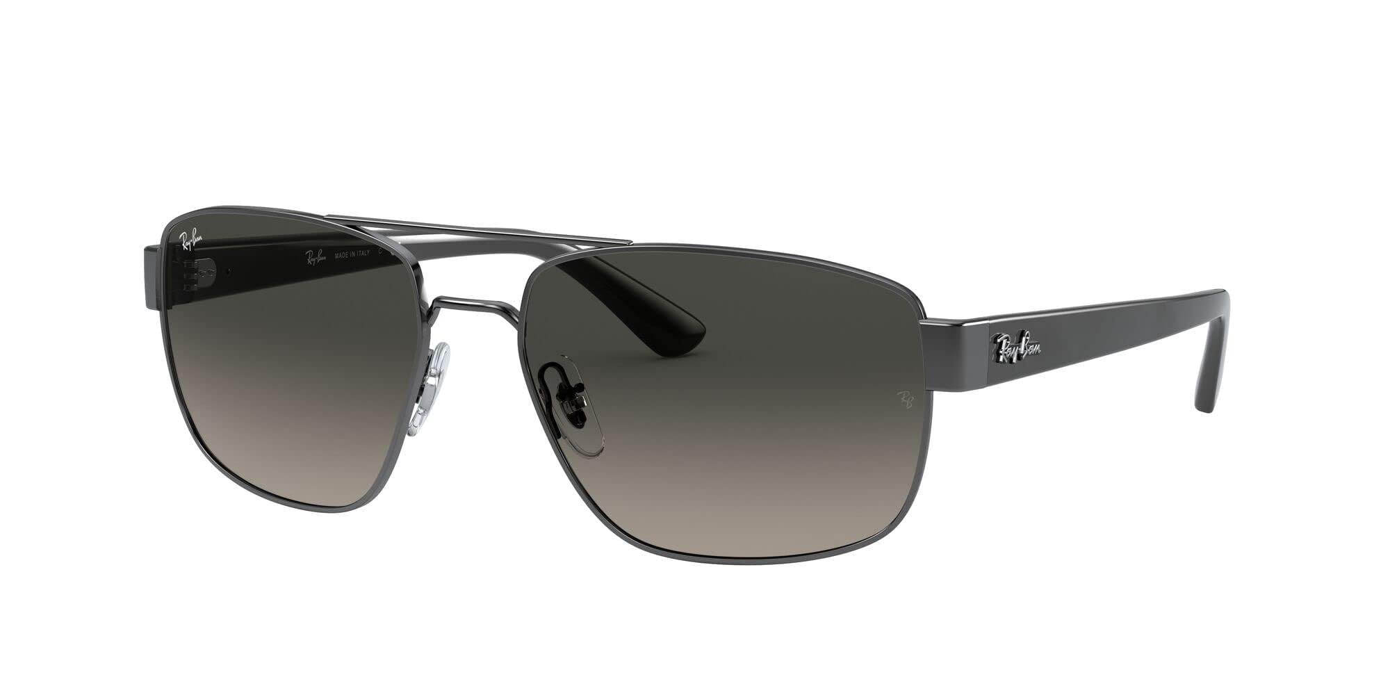 Ray-Ban RB3663 Metal Rectangular Polarized Sunglasses for Men & Women - UV Protection, Classic Aviator Style for Driving, Beach & Outdoor Activities