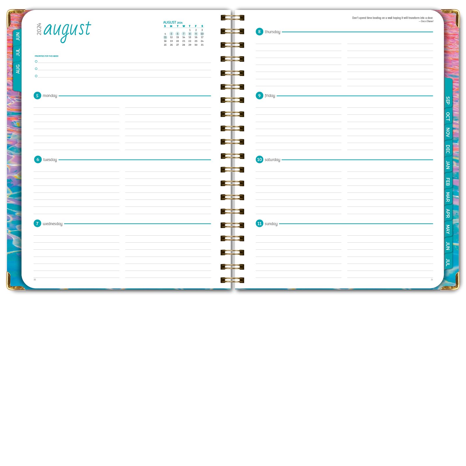 2024-2025 Academic Year Hardcover Planner: 8.5