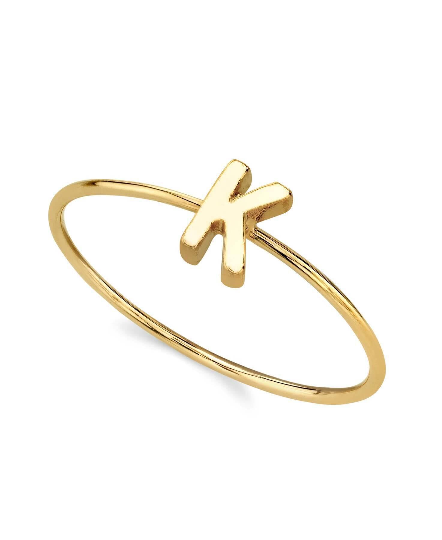 1928 Gold Initial Ring for Women - Personalized Monogram Letter Ring Size 7 - Elegant Dainty Jewelry Gift for Her - Perfect for Birthdays, Anniversaries & Special Occasions