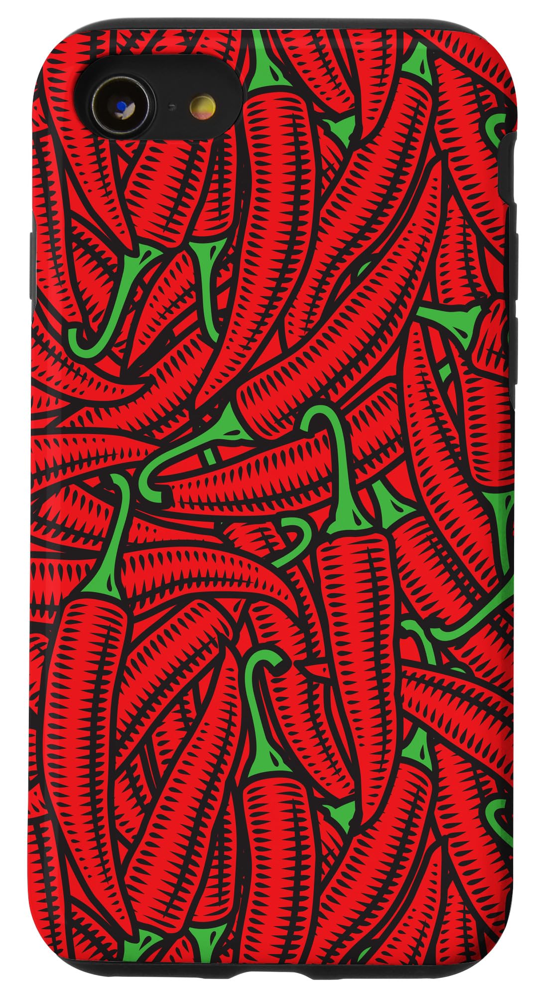 iPhone SE (2020)/7/8 Red Chili Peppers Hot Sauce Lovers Case - Durable Protective Cover for Apple iPhone SE 2nd Gen/7/8 - Perfect Gift for Spicy Food Enthusiasts & Music Fans