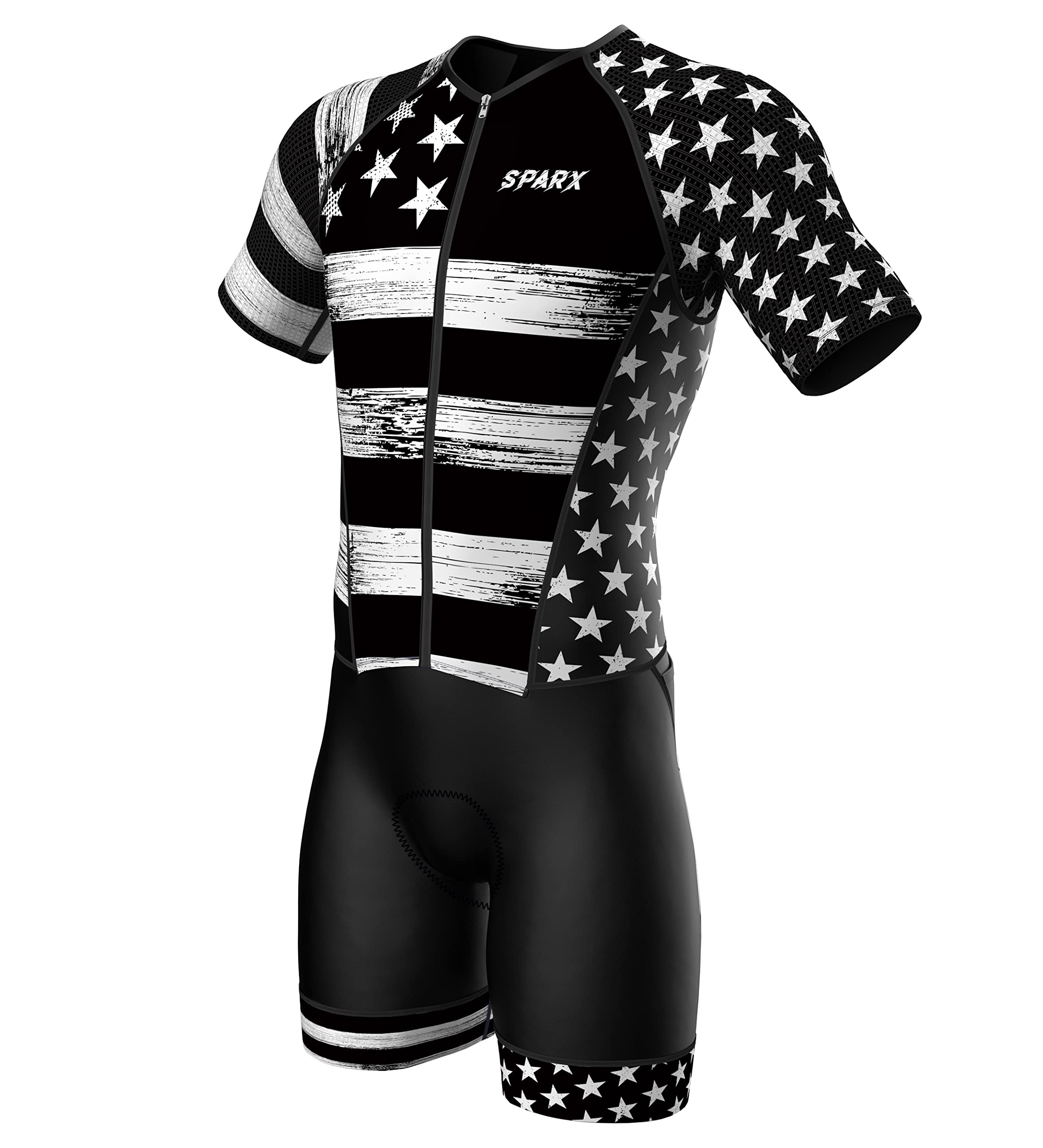 Sparx Men's Elite Aerosuit Triathlon Suit - Short Sleeve Triathlon Skinsuit for Competitive Swimming, Cycling & Running - Ideal for Ironman & Sprint Triathlons