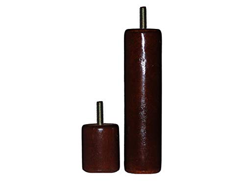 4 Inch Wooden Couch Legs, Sofa Legs & Ottoman Legs - Set of 4 Solid Wood Furniture Legs for Living Room, Bedroom, and Home Decor (Style #BR4)