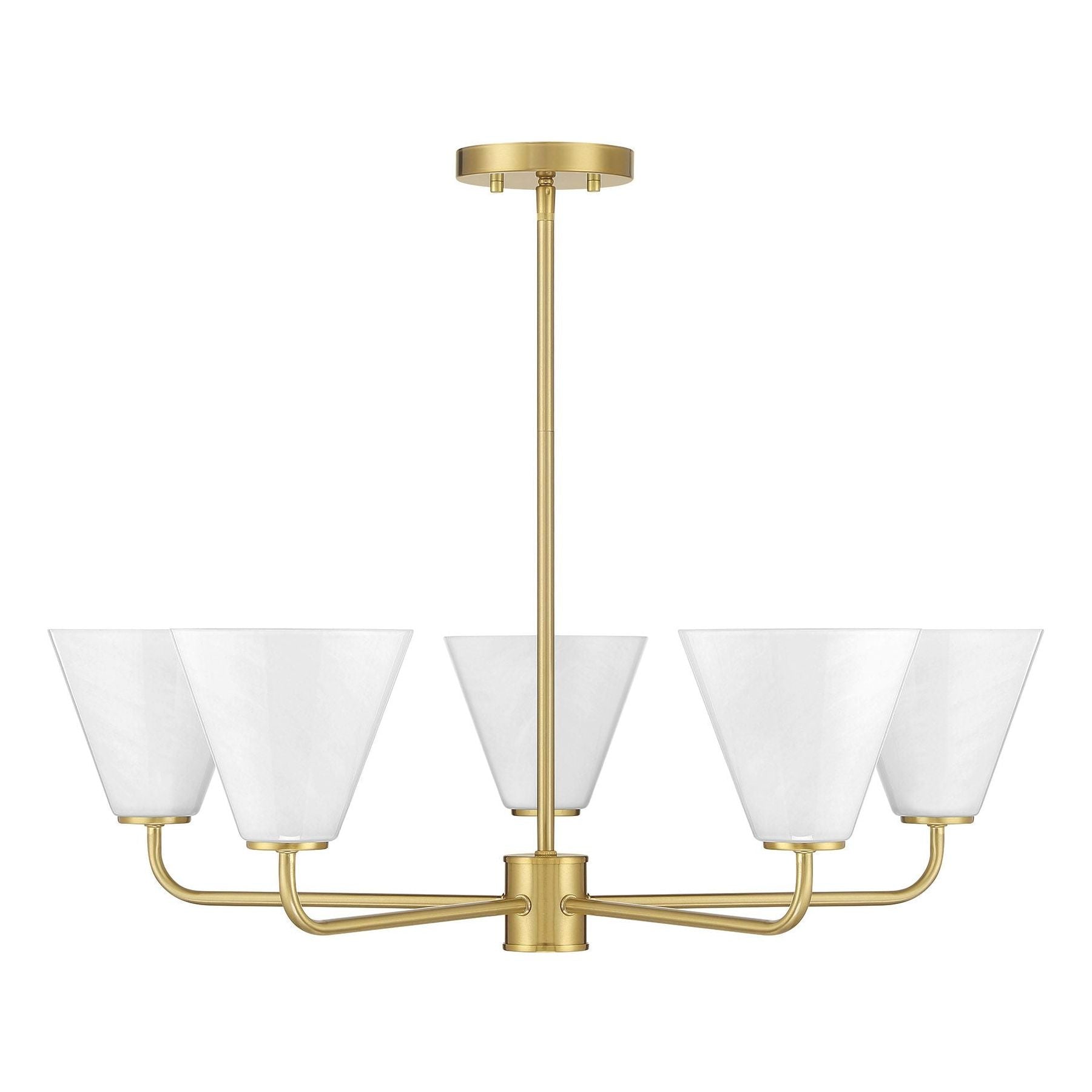 Blair 5-Light Modern Chandelier - Elegant Crystal Ceiling Light Fixture for Dining Room, Bedroom, or Living Room Decor
