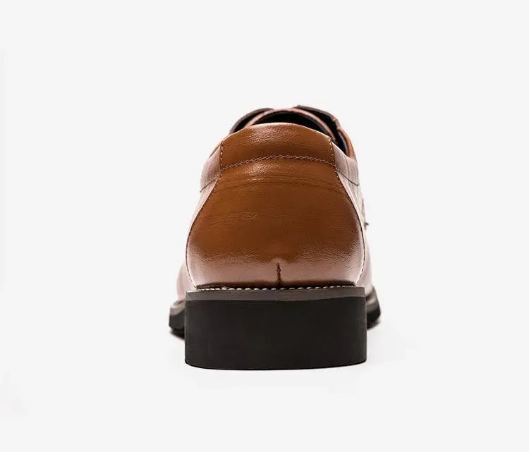 Premium Men's Wingtip Dress Shoes - Genuine Leather Oxfords for Business, Wedding & Formal Events