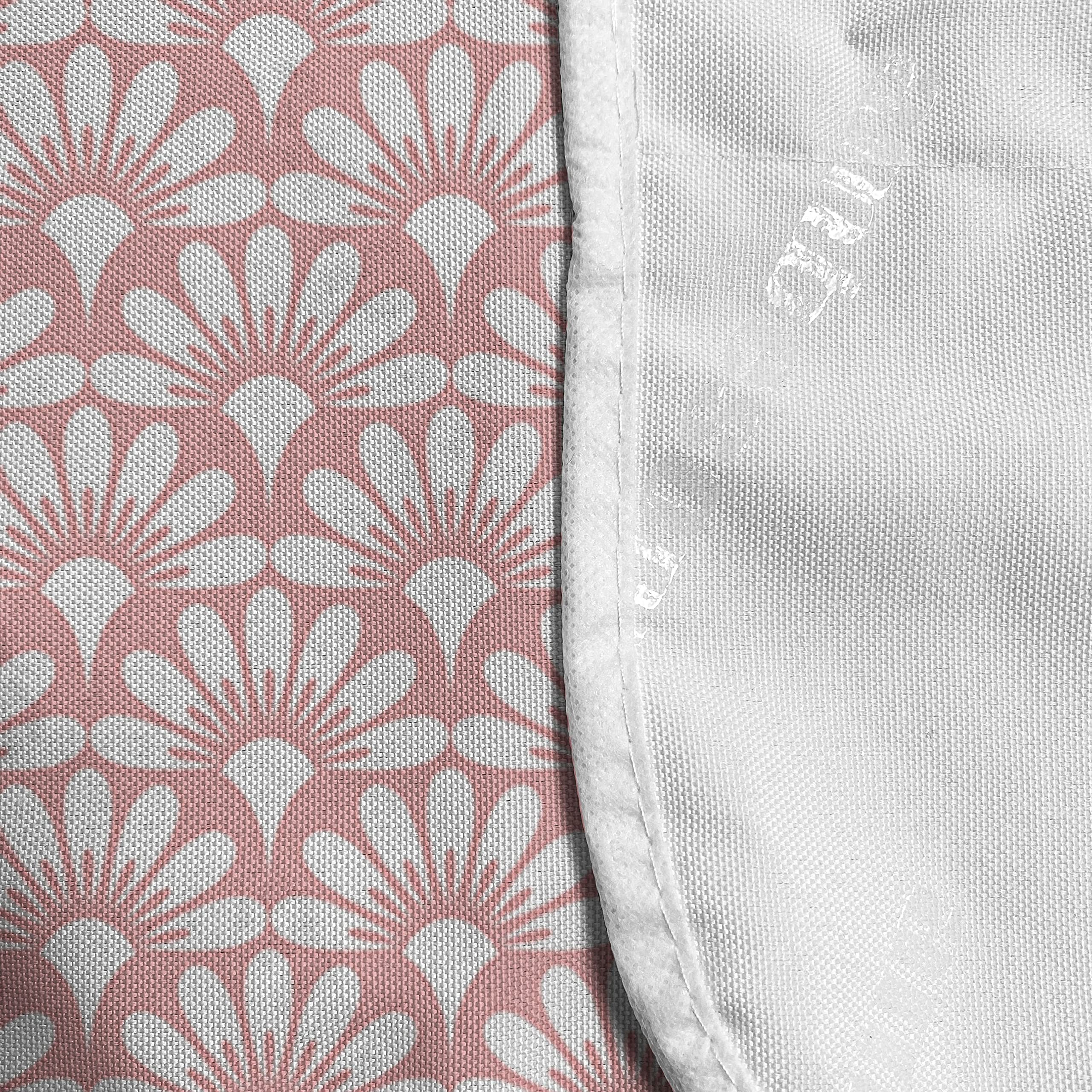 Ambesonne Art Deco Microwave Cover - Fish Scale Damask Floral Pattern, Waterproof Kitchen Organizer with Pockets, 36