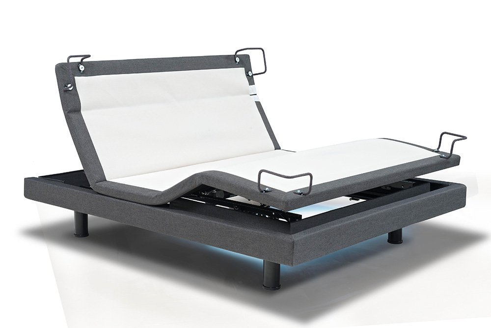 DynastyMattress 8Q-Series Adjustable Bed Base with Wireless Remote, Bluetooth, Massage & Under Bed Lighting - Twin XL Size - Perfect for Home, Office & Guest Room Use