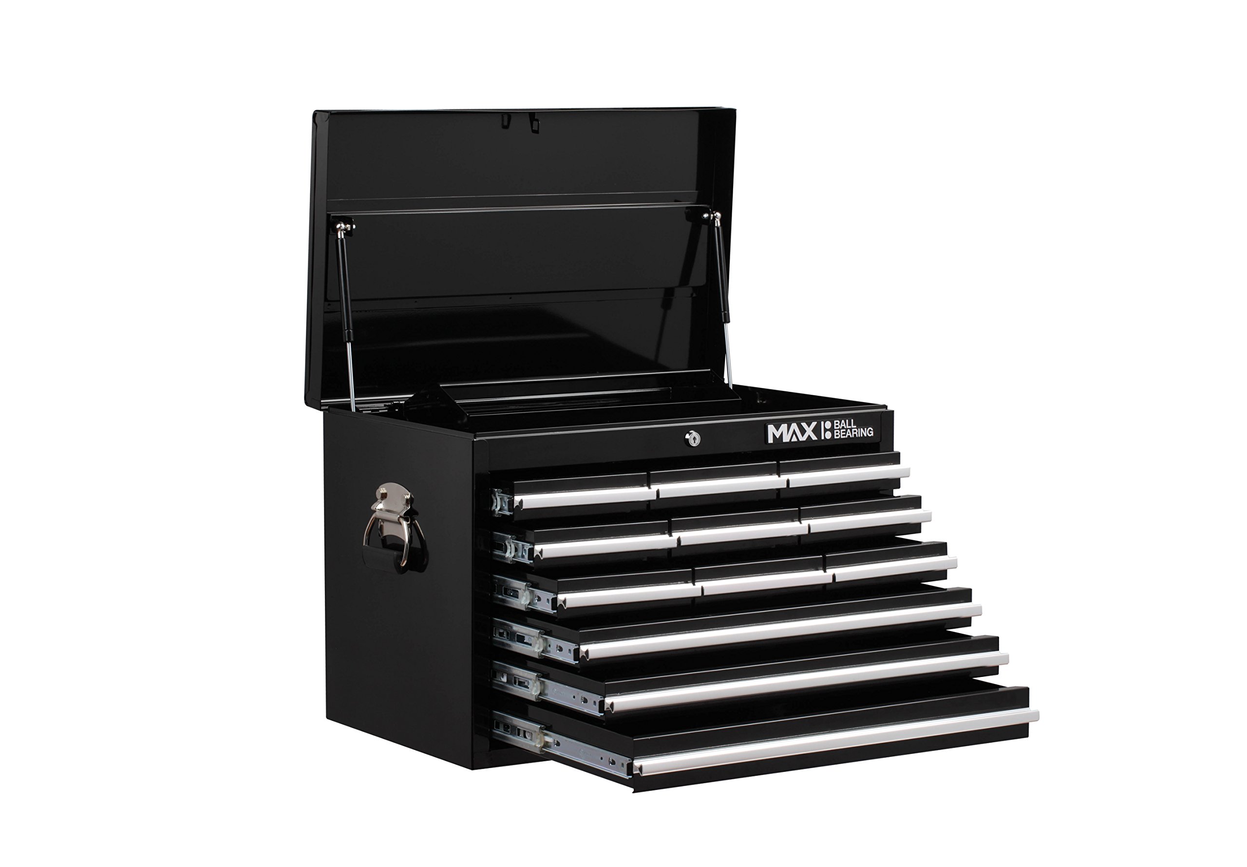 Professional 9-Drawer Metal Tool Chest in Black - Heavy Duty Garage Storage for Mechanics & DIY Enthusiasts
