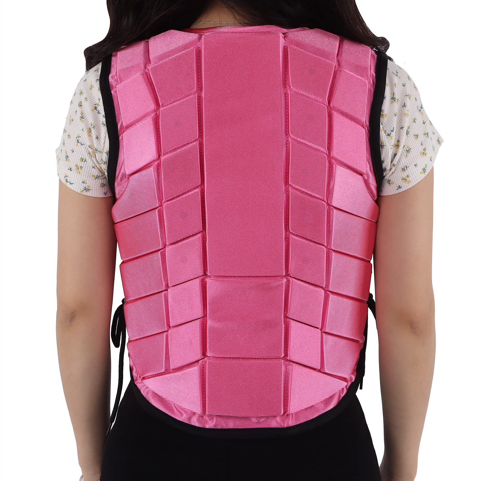 Pwshymi Kids Pink Foam Padded Equestrian Safety Vest - Shock Absorbing Horse Riding Body Protector for Children | Perfect for Equestrian Training, Show Jumping & Outdoor Riding Activities