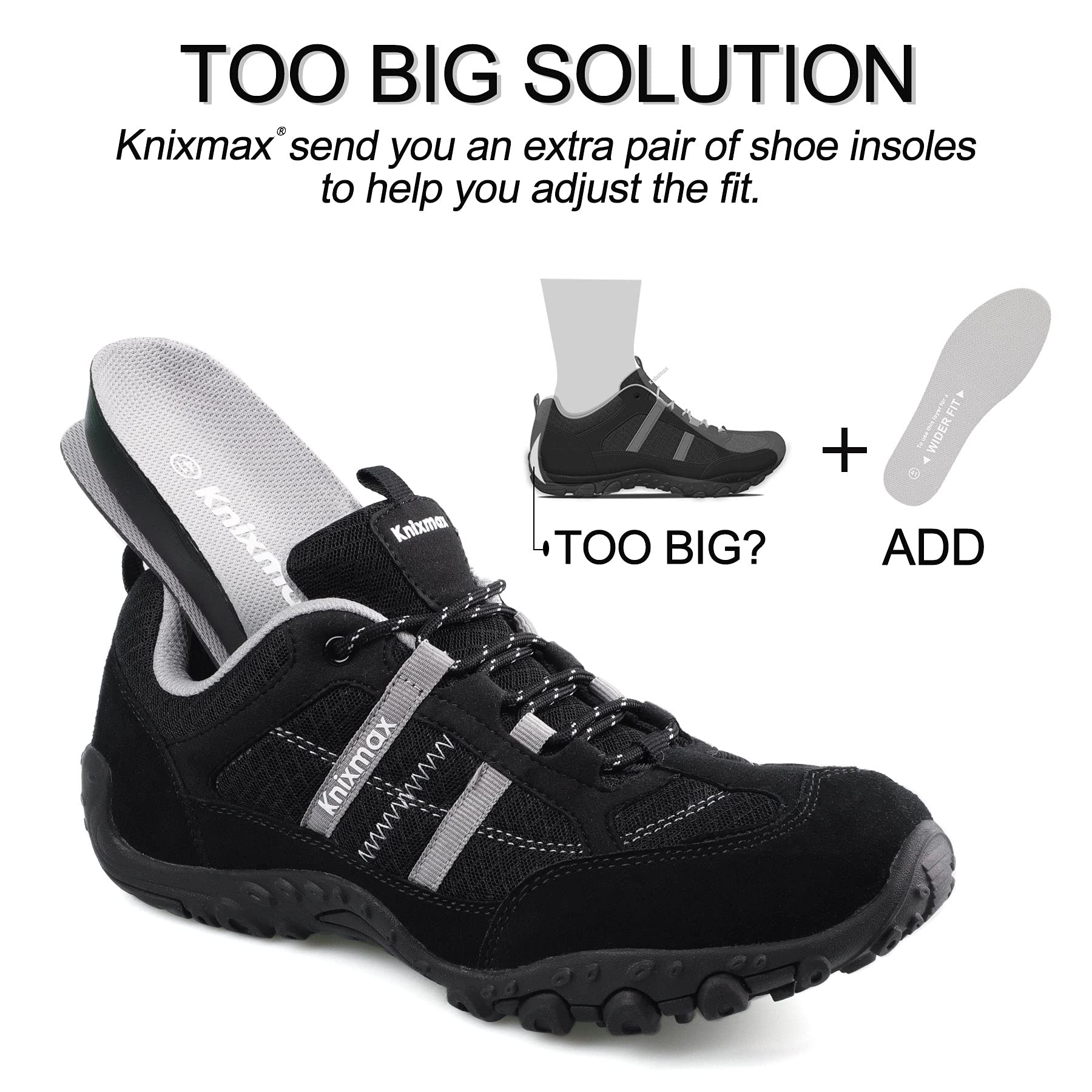 Knixmax Women's Lightweight Hiking Shoes - Non-Slip Trekking Sneakers for Camping, Backpacking & Outdoor Adventures | Breathable Summer Hiker Shoes for Trail Walking & Mountain Climbing
