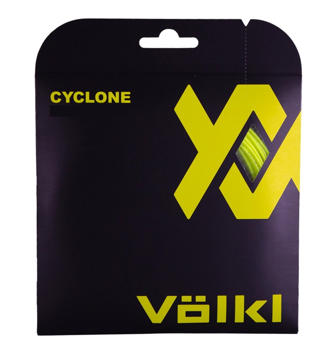 Volkl Cyclone 16g Tennis String Set - High-Performance Polyester String for Spin & Control (Neon Yellow) | Perfect for Competitive Play & Tournament Matches