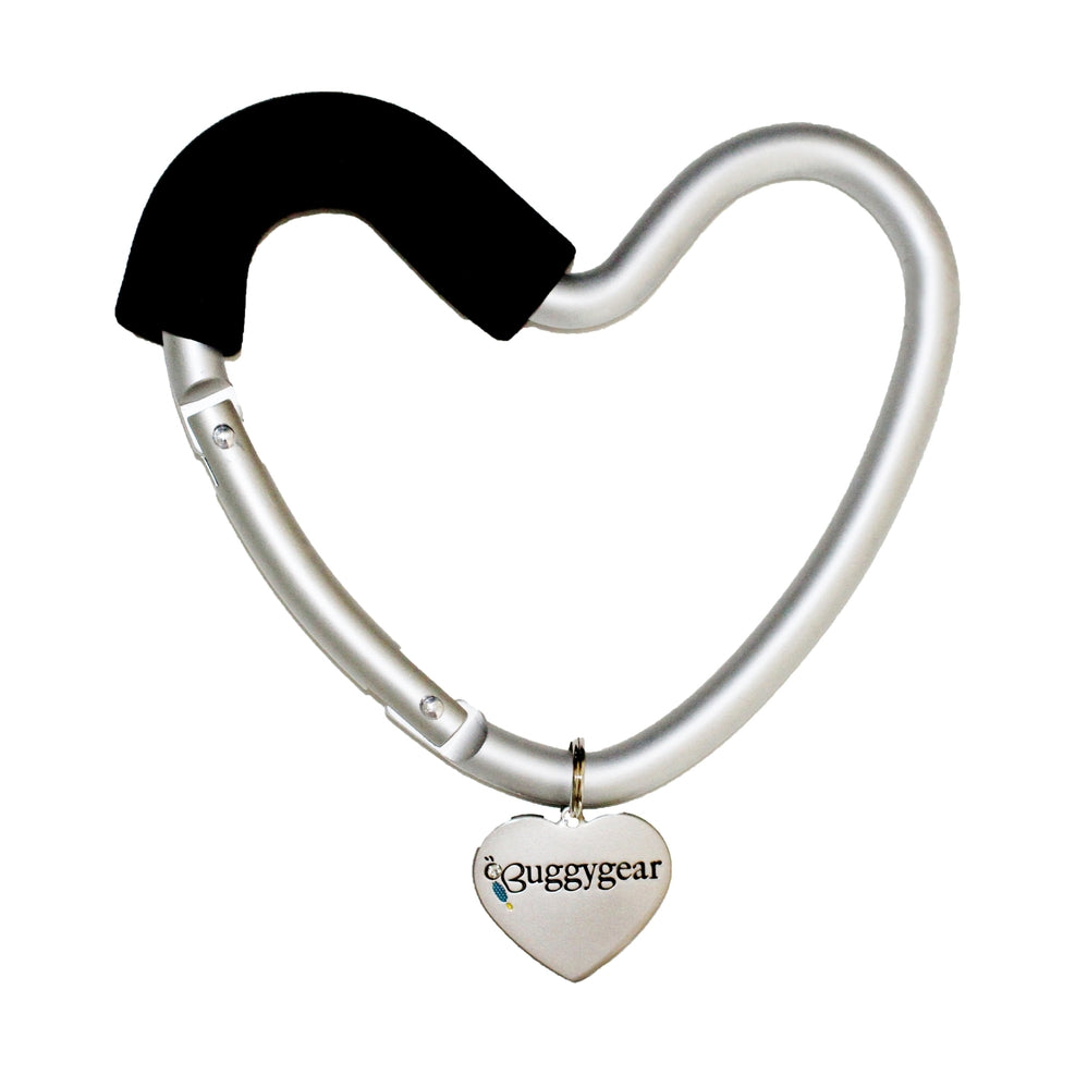 KidCo Buggy Heart Hook - Secure Stroller Accessory for Diaper Bags & Toys | Perfect for Travel, Shopping & Outdoor Adventures with Baby