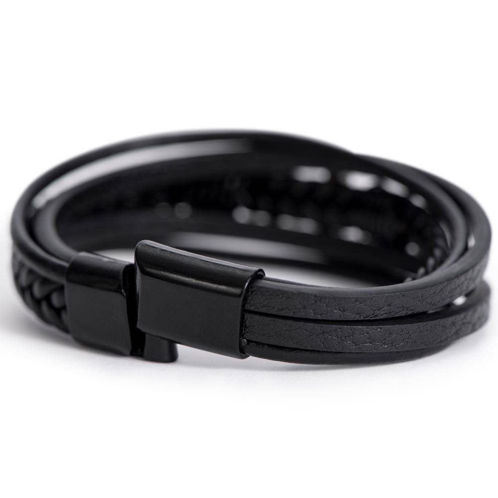 Stylish Leather Cross Bracelet for Men - Thoughtful Gift for Husband from Wife - Perfect for Anniversary, Birthday & Valentine's Day - Ideal for Everyday Wear & Special Occasions