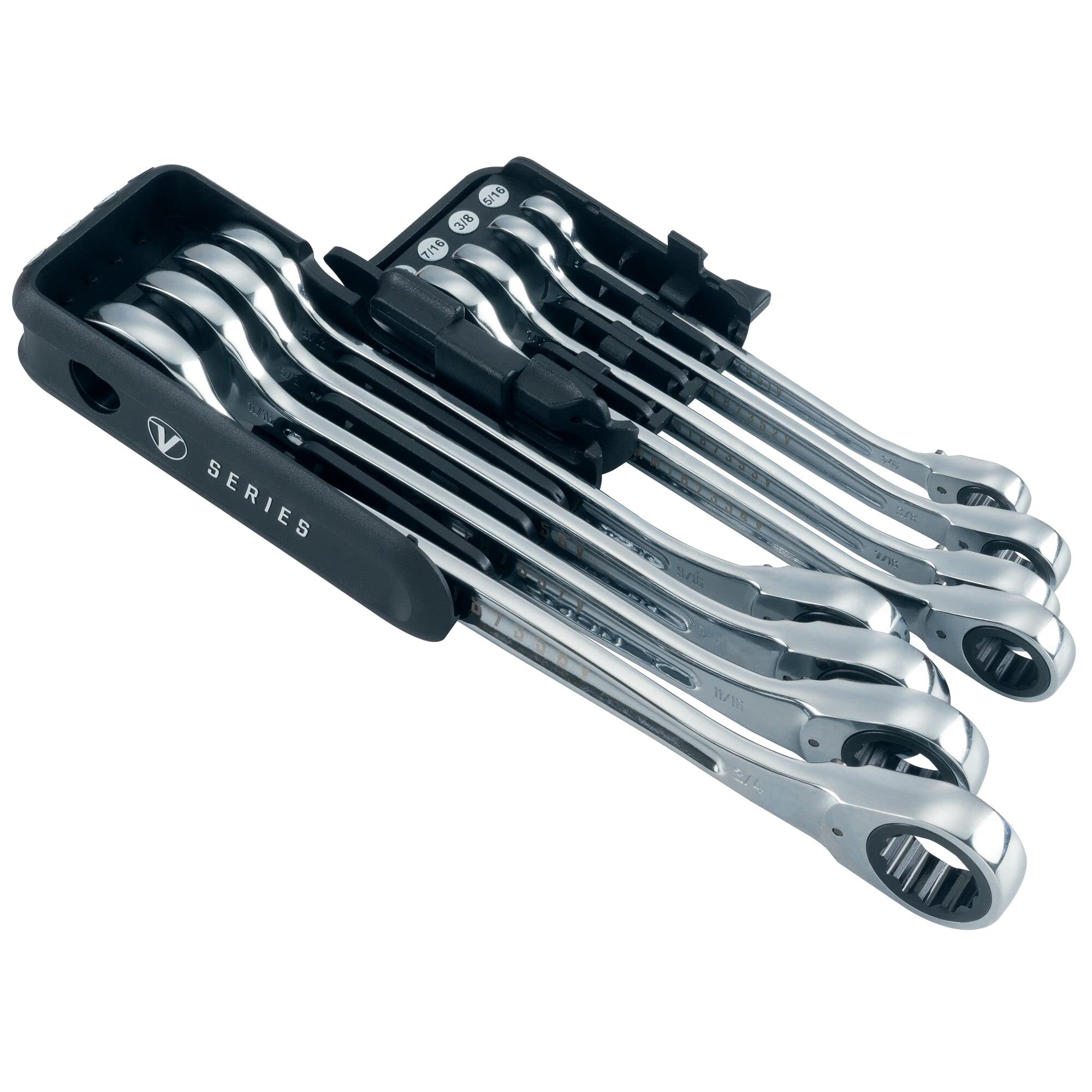 CRAFTSMAN V-SERIES 8-Piece SAE Combination Ratchet Wrench Set (CMMT87350V) - Perfect for Automotive Repair, Plumbing & DIY Home Projects