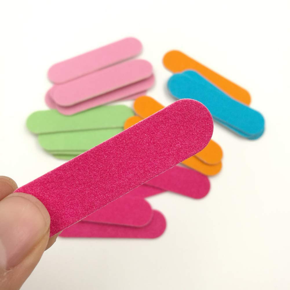 50 Pcs Disposable Nail Files - Colorful Mini Emery Boards for Manicure, Pedicure & Nail Art | Professional & Home Use | Random Colors | Perfect for Salons, DIY Nail Care & Travel Kits