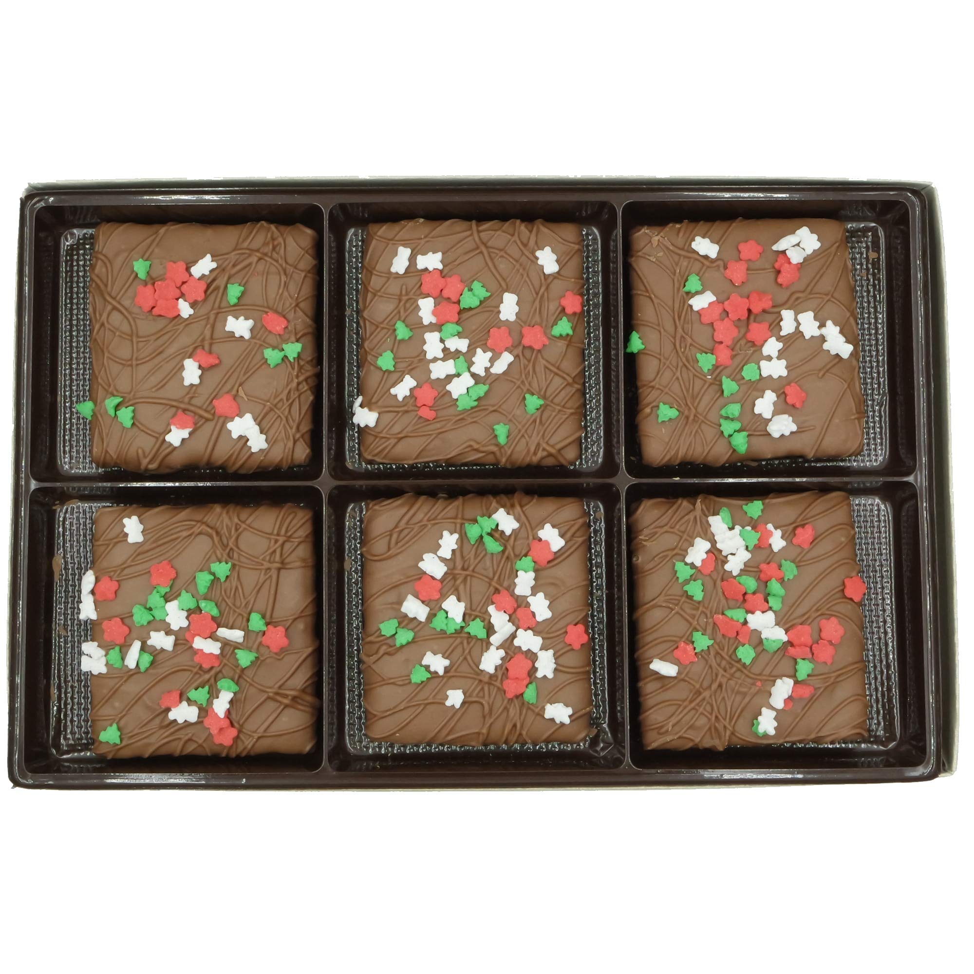 Philadelphia Candies Christmas Happy Holidays Gift - Milk Chocolate Covered Graham Crackers, 6 Ounce - Perfect for Holiday Gifting, Party Favors & Sweet Treats