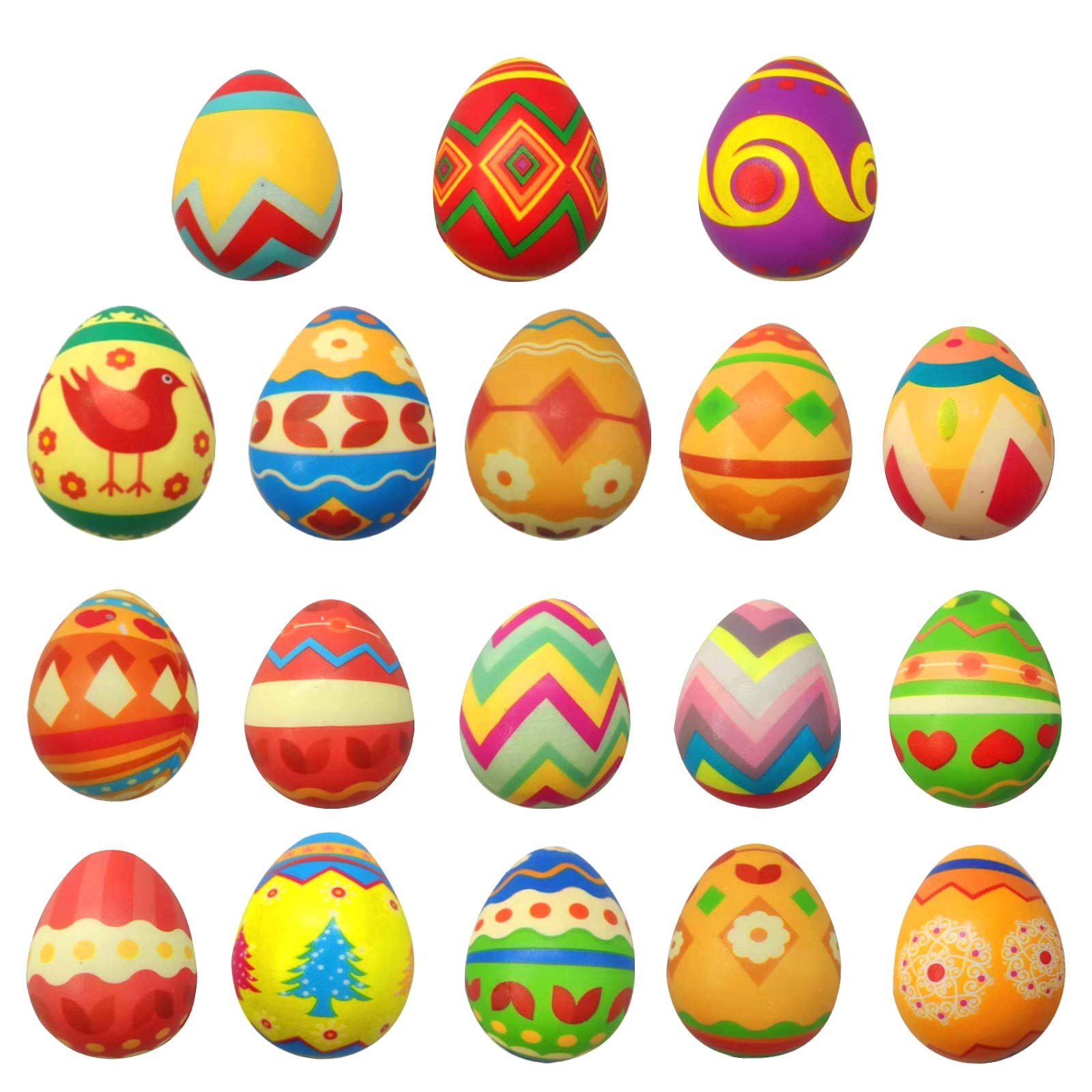 Easter Egg Decorations Set - 18PCS Slow Rebound Decompression Toys for Stress Relief, Easter Party Decor & Home Ornaments - Perfect for Easter Basket Stuffers, Classroom Activities & Holiday Gifting
