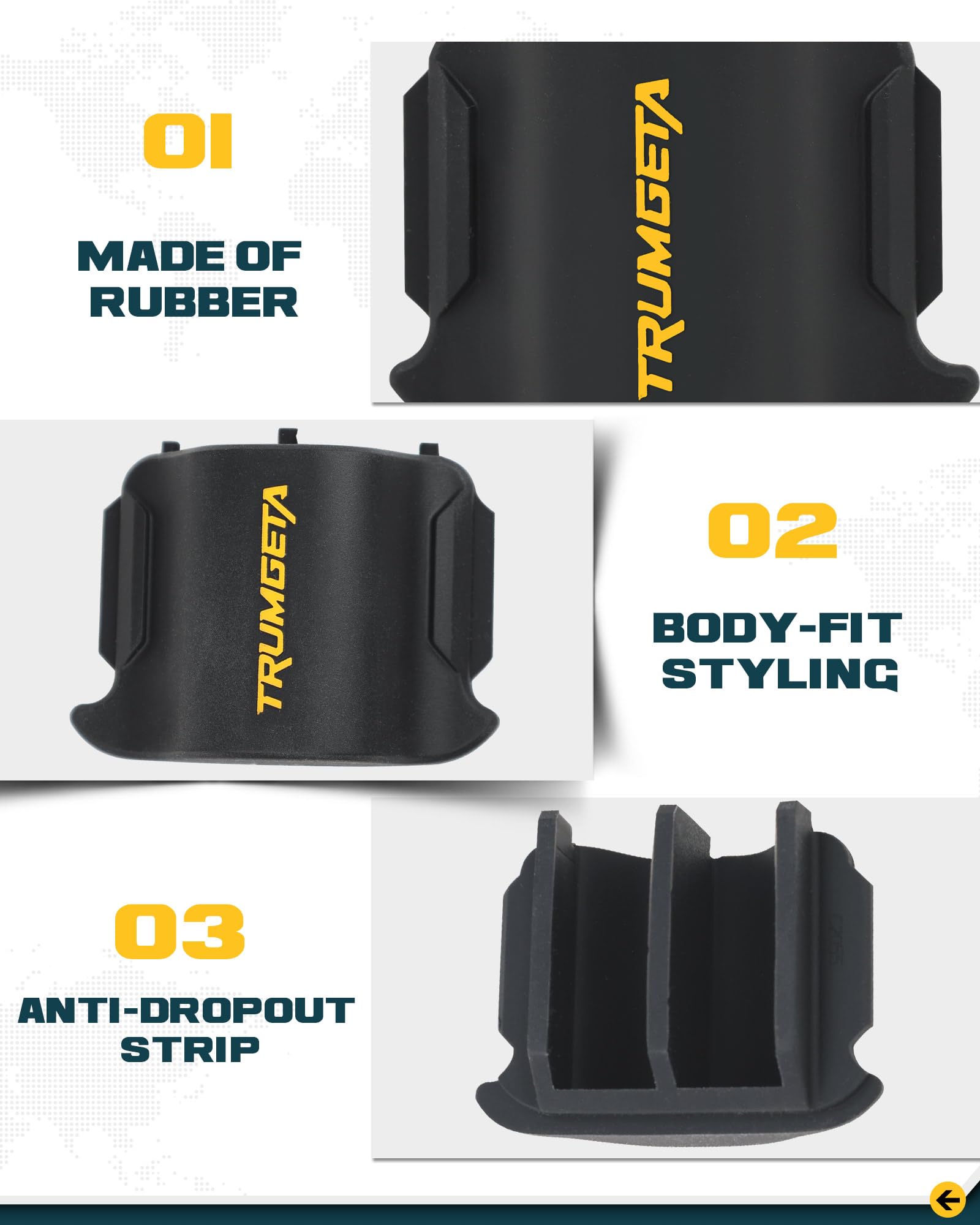 2PCS Rear Bumper Crossmember End Caps for 4th Gen Toyota Tacoma 2024-2025 | Black Rubber Stopper Cover | Waterproof Protection | Off-Road Accessories & Truck Mods
