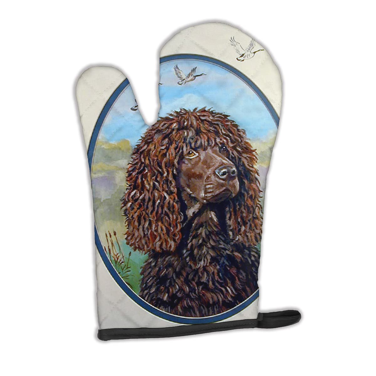 Irish Water Spaniel Oven Mitt - Heat Resistant Thick Kitchen Glove for Hot Pans & Baking - Protect Hands While Cooking, Grilling & Baking - Perfect for Kitchens, BBQs & Holiday Cooking