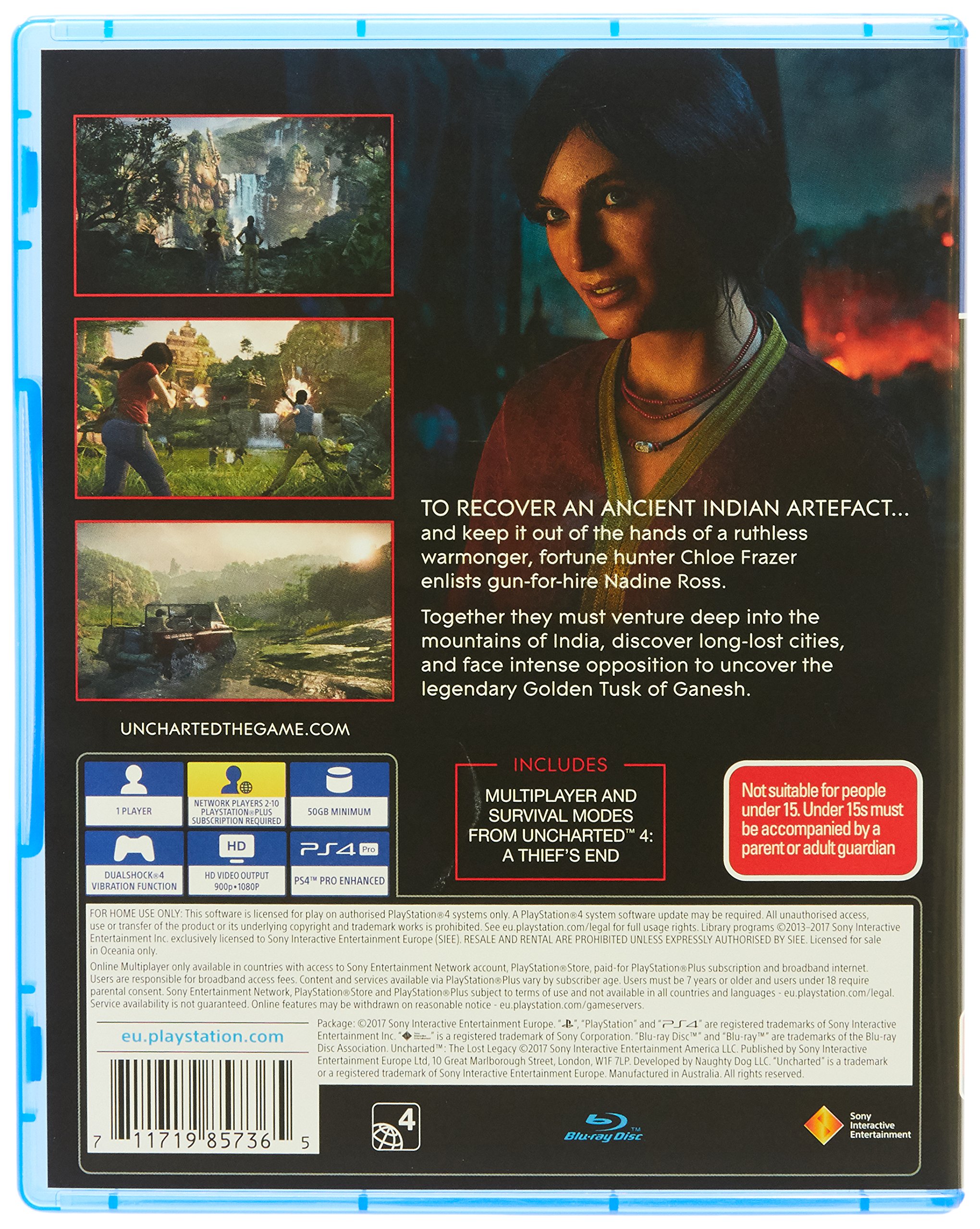 Uncharted The Lost Legacy - PS4 Game for Playstation 4 | Action-Adventure Video Game with Stunning Graphics | Perfect for Solo Gaming & Collector's Edition Fans