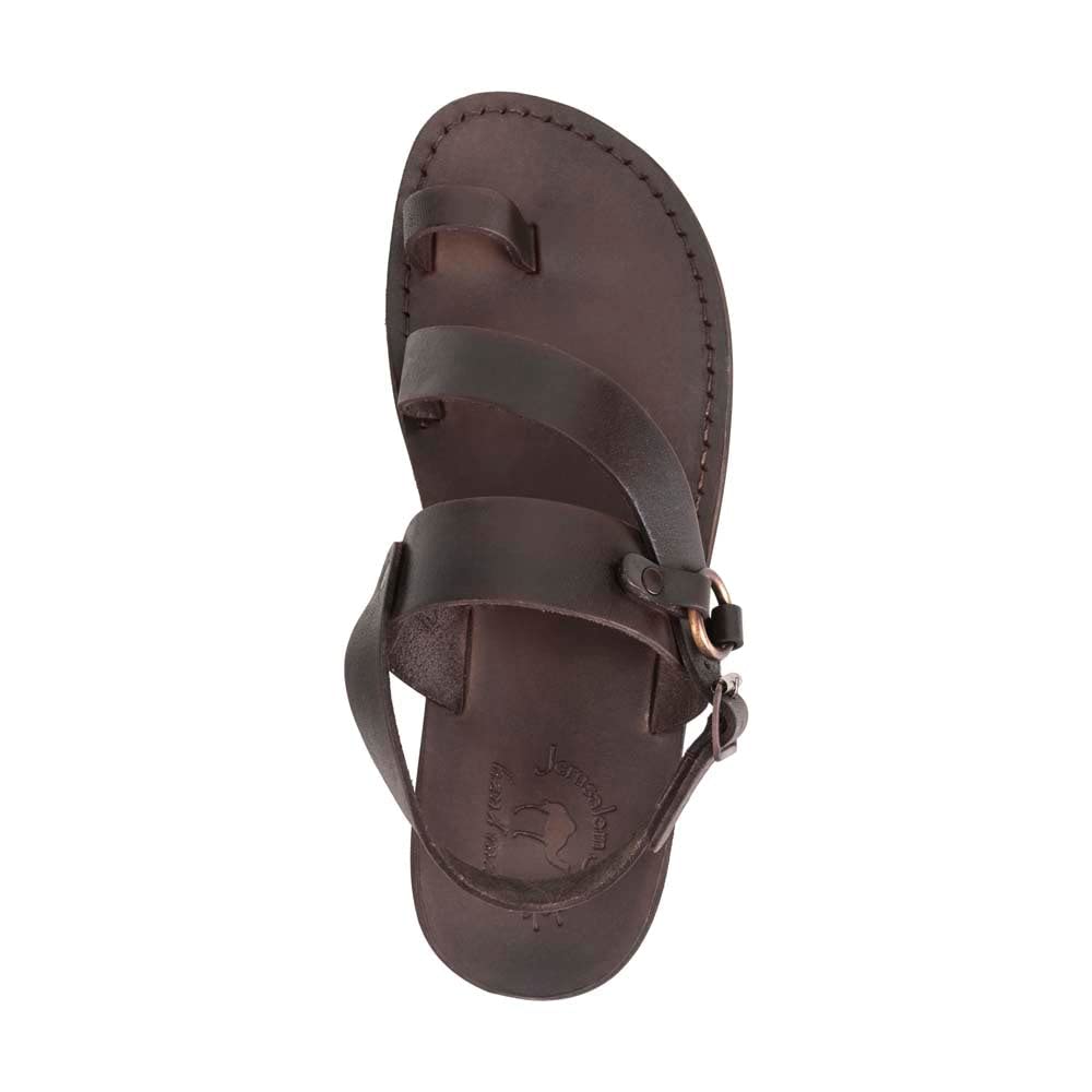 Gabriel Men's Leather Toe Loop Sandals - Comfortable Casual Slide Sandals for Summer, Beach, and Outdoor Walking