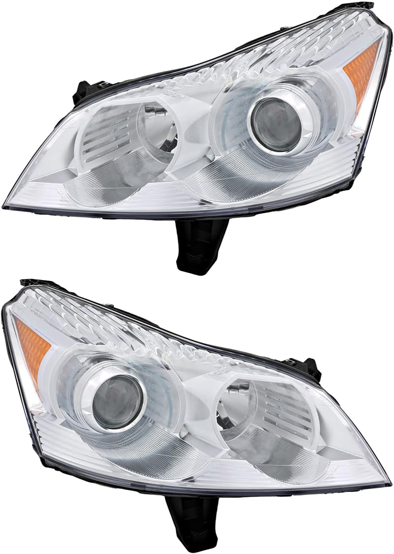 Chevrolet Chevy Traverse Headlights Replacement Set - Halogen Lamps for Driver & Passenger Side (2009-2011 Models) | Perfect for Night Driving & Auto Upgrades