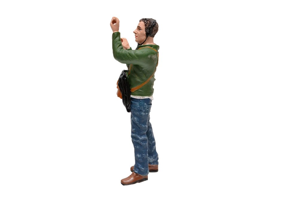 1:24 Scale American Diorama Camera Crew Figure III - Realistic Boom Operator Model for Film Set Dioramas, Photography Scenes & Miniature Displays