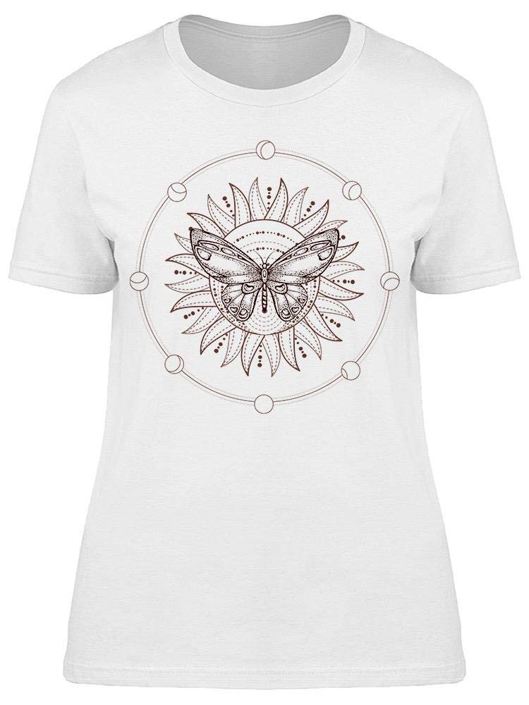 Butterfly Sun Graphic T-Shirt for Women - Stylish Casual Wear for Summer Outfits & Beach Vacations