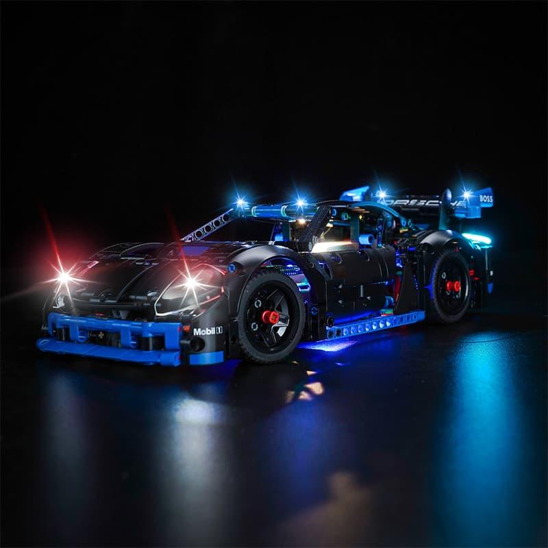 LEGO Technic Porsche GT4 e Performance Race Car 42176 Light Kit - DIY Building Blocks Lighting Set for Model Cars - Perfect for Display, Gifts & Nighttime Showcase