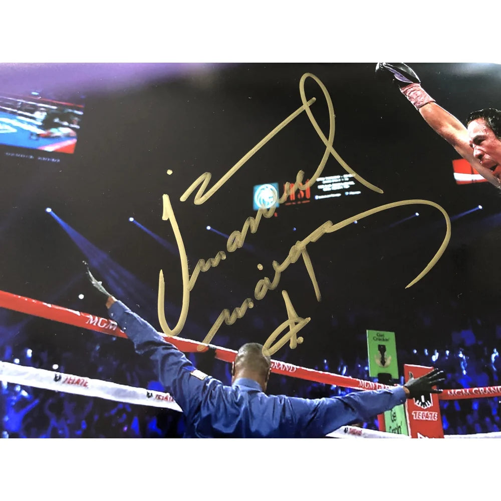 Juan Manuel Marquez Signed 16x20 Photo with COA - Authentic Autograph vs Manny Pacquiao KO Boxing - Perfect for Sports Memorabilia Collectors and Boxing Fans Display