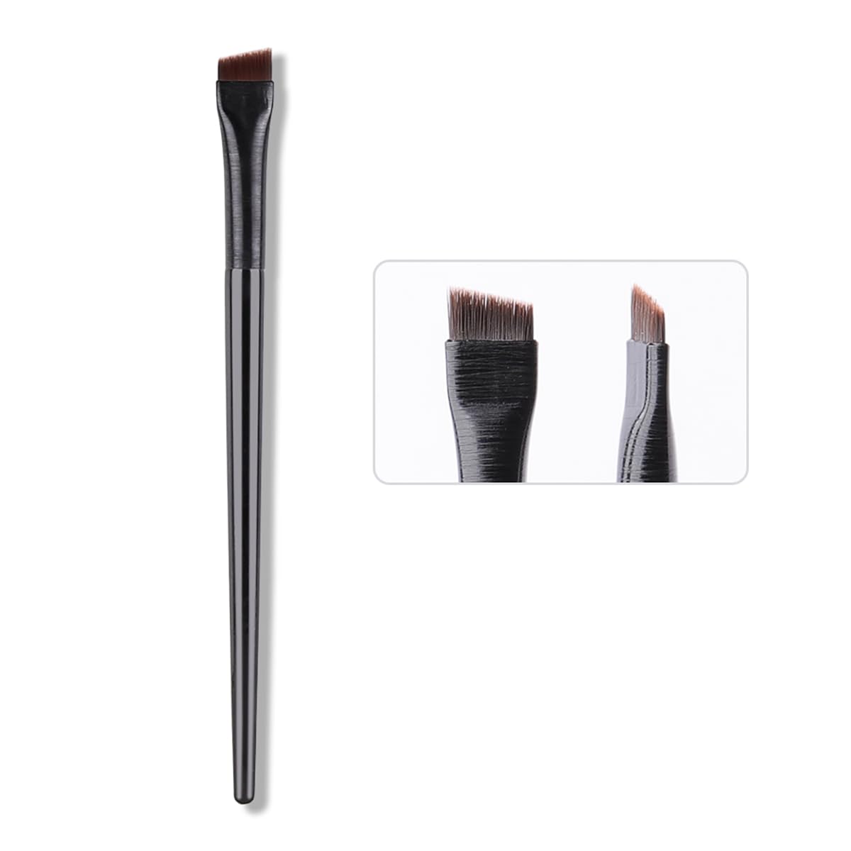 Professional Eyeliner Brush Set - Angled & Fine Point Makeup Brushes for Precise Eyebrow & Eyeliner Application | Flat Brush Makeup Tools | Perfect for Daily Makeup, Smokey Eyes & Winged Liner Looks (Liner Kit-A)