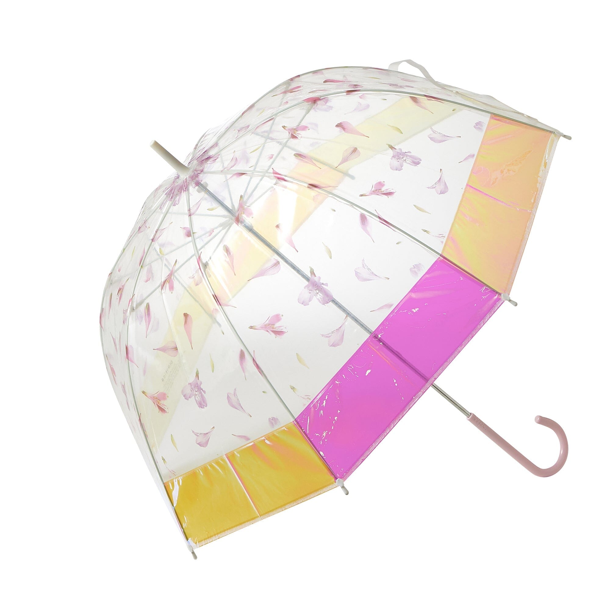 Shiny Pink Flower Umbrella - 60cm Waterproof Rain Umbrella for Women, Girls - Perfect for Spring, Summer, Wedding, Photo Shoot & Outdoor Events