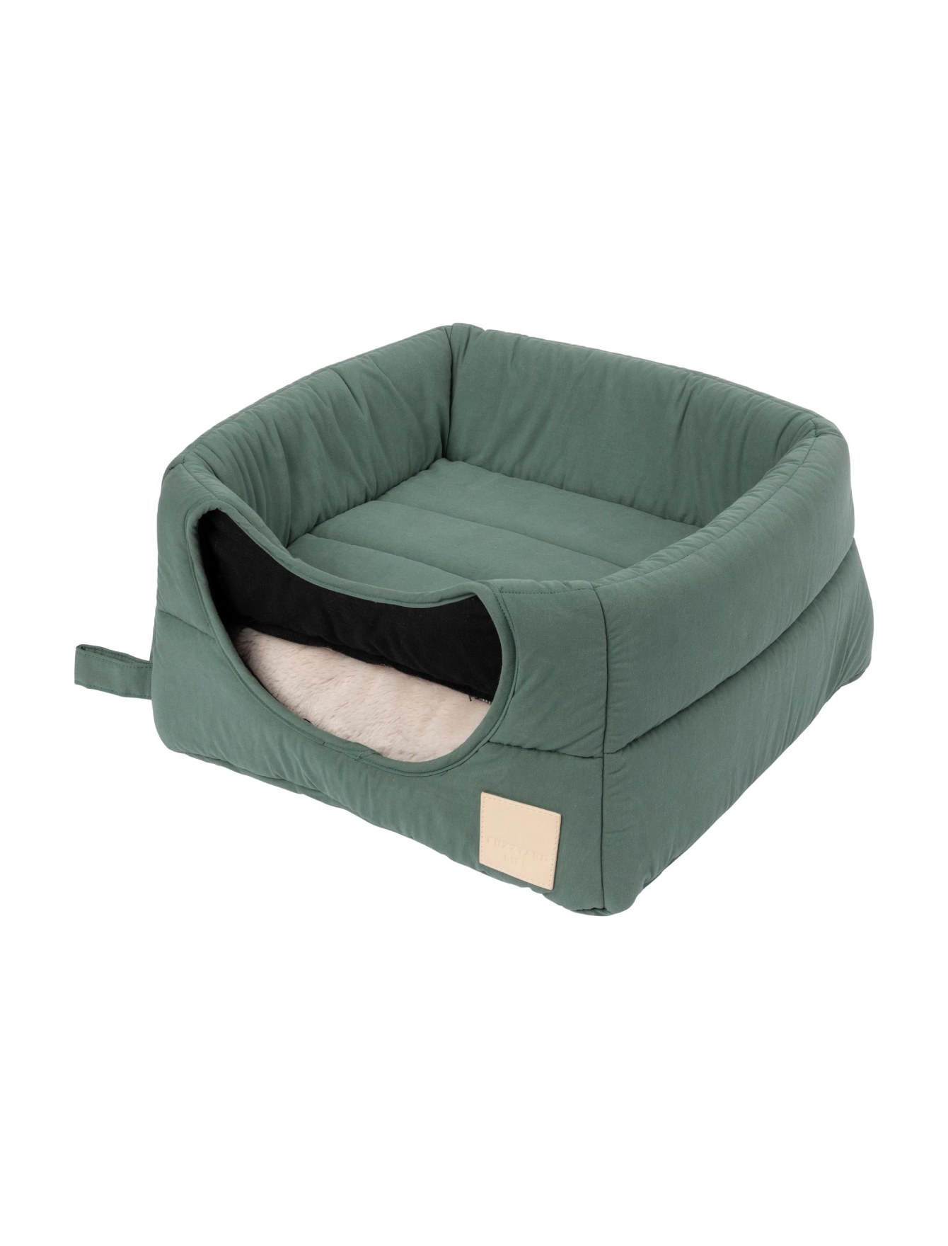Fuzzyard Life Cat Cubby Pet Bed - Cozy Myrtle Green Cat Cave for Indoor Cats | Perfect for Napping, Lounging & Playtime