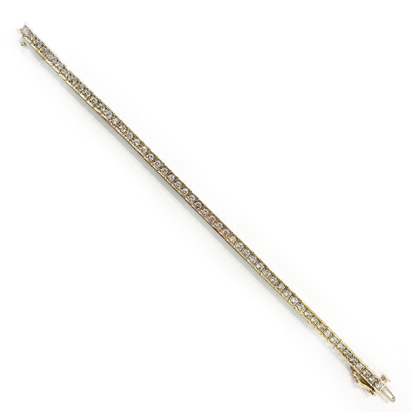 14K Yellow Gold Diamond Bracelet for Women - Elegant Tennis Bracelet with Real Diamonds, Perfect for Gifts, Anniversaries & Special Occasions