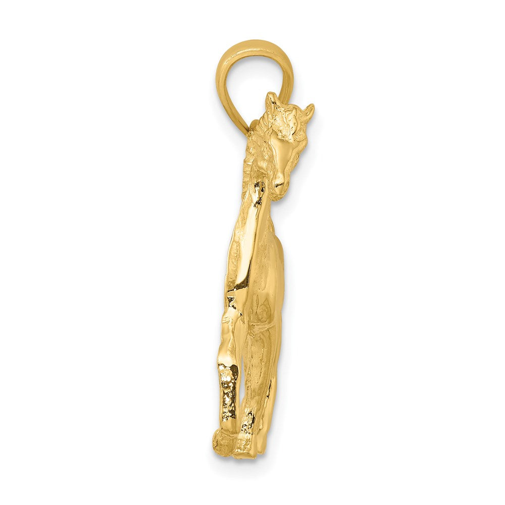Gold Large Standing Horse Pendant - Model K6508 | Elegant Jewelry Gift for Women | Perfect for Birthdays, Anniversaries & Special Occasions