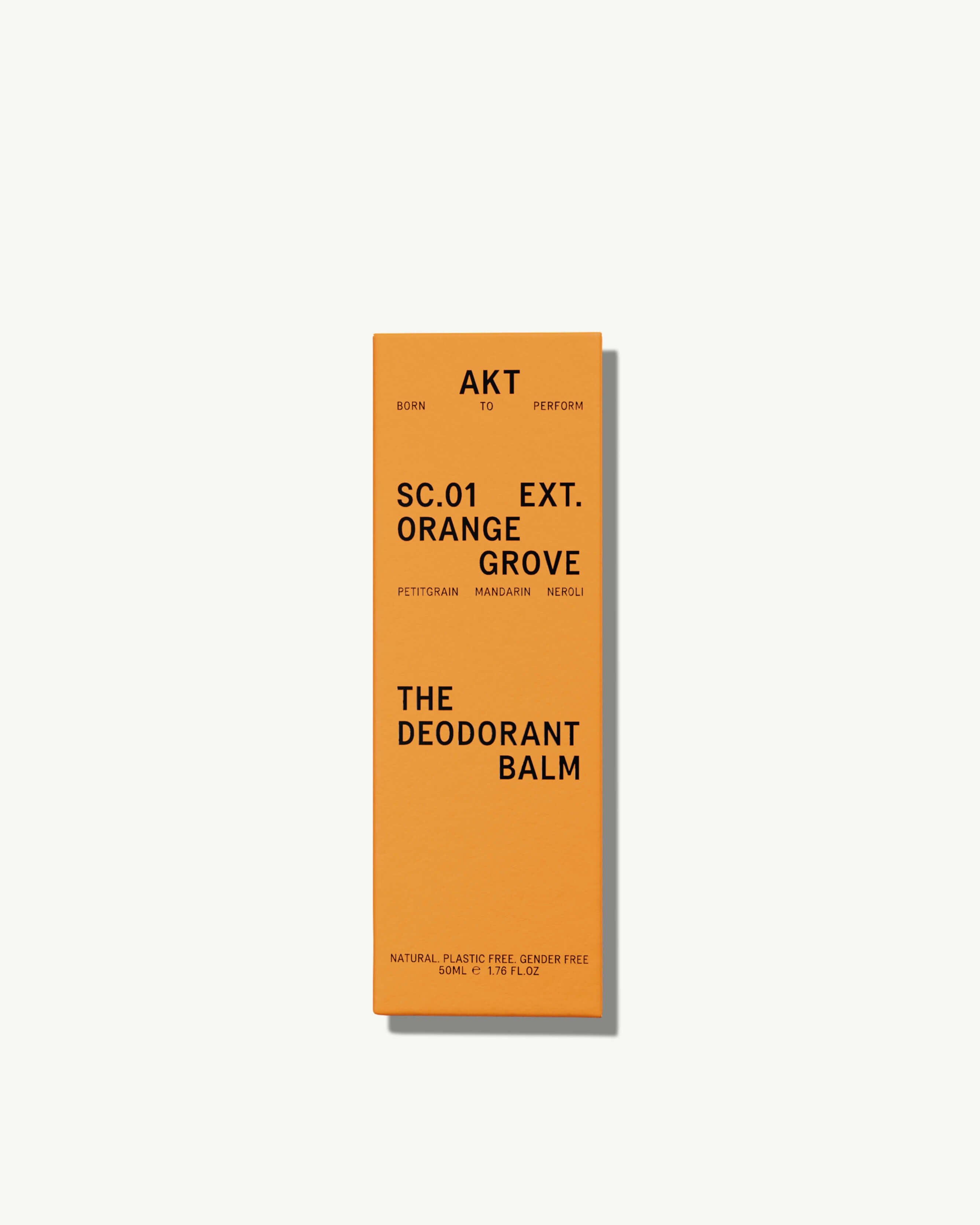 Natural Deodorant Balm SC.01 Orange Grove Scent - Aluminum Free, Long Lasting Odor Protection for Men & Women - Perfect for Gym, Work & Daily Freshness
