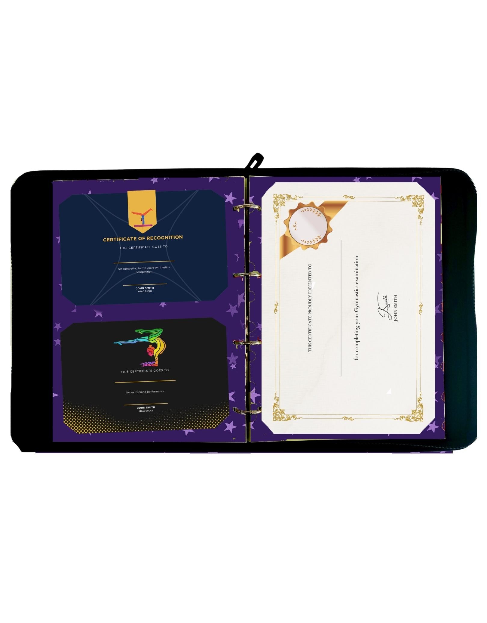 Premium Gymnastics Medal Display Case with Badge Holder & Certificate Frame - Perfect for Trophy Showcase, Competition Awards, and Sports Memorabilia Collection