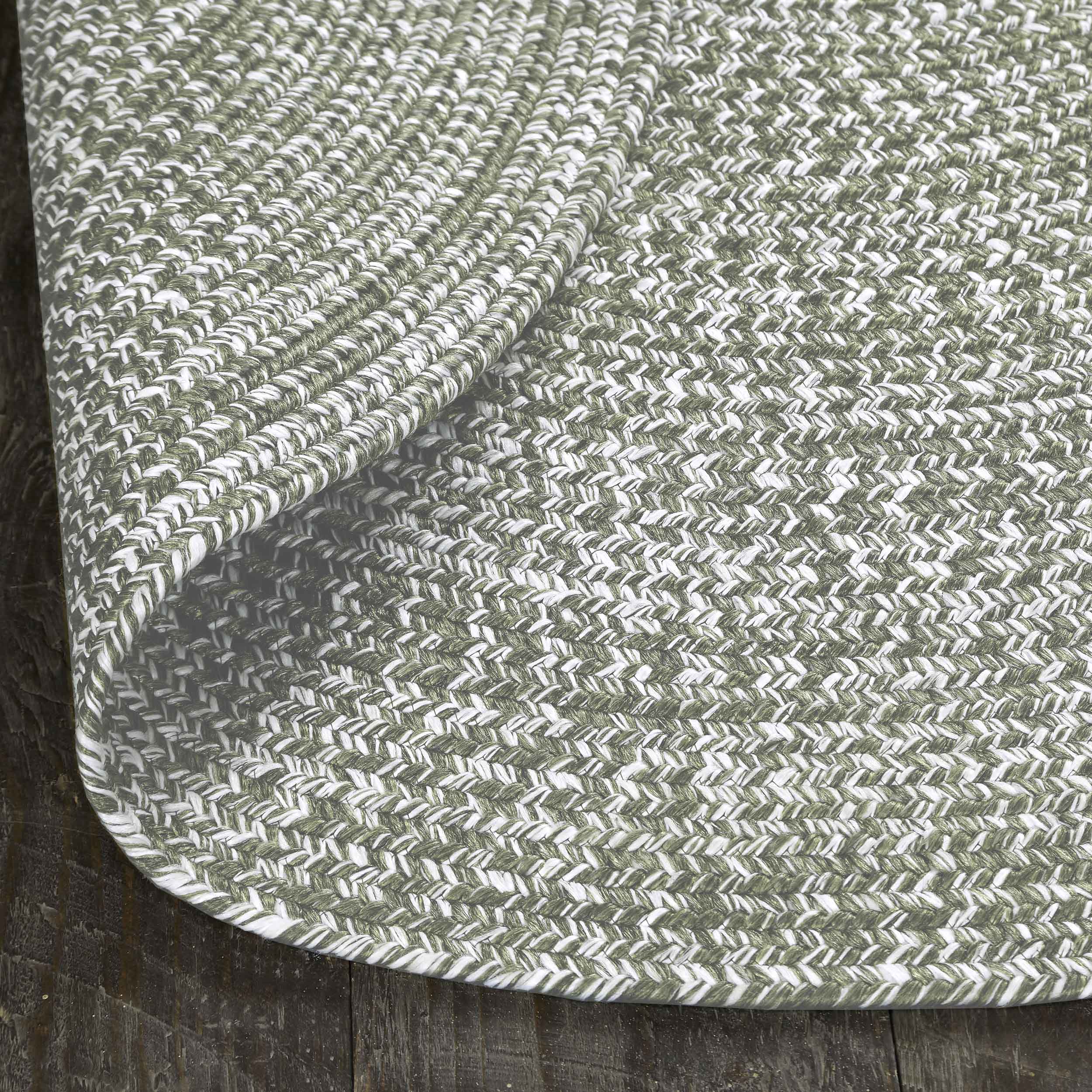 Reversible Braided Area Rug - 2-Tone Indoor/Outdoor Rug for Living Room, Bedroom, Patio & Deck - Non-Slip Durable Floor Mat for Home Decor