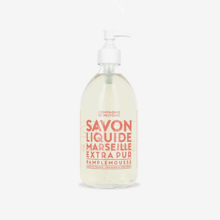 Compagnie de Provence Pink Grapefruit Liquid Marseille Soap - Natural Hand & Body Wash for Sensitive Skin | Refreshing Citrus Scent | Perfect for Daily Cleansing, Spa Days & Eco-Friendly Home Use