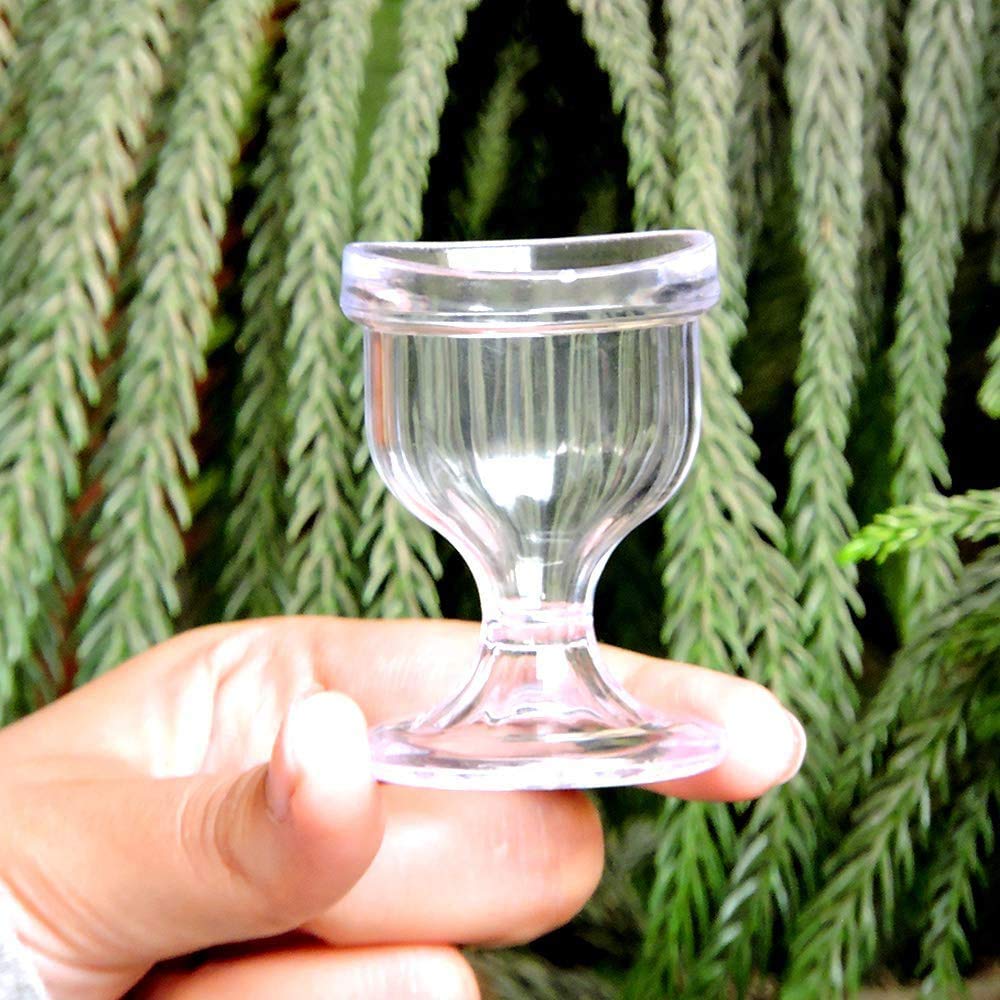 KannsSky Eye Wash Cups - Set of 2 Transparent Eye Cleaning Cups for First Aid, Rinse & Relief - Perfect for Allergies, Contacts, Irritation & Post-Surgery Care