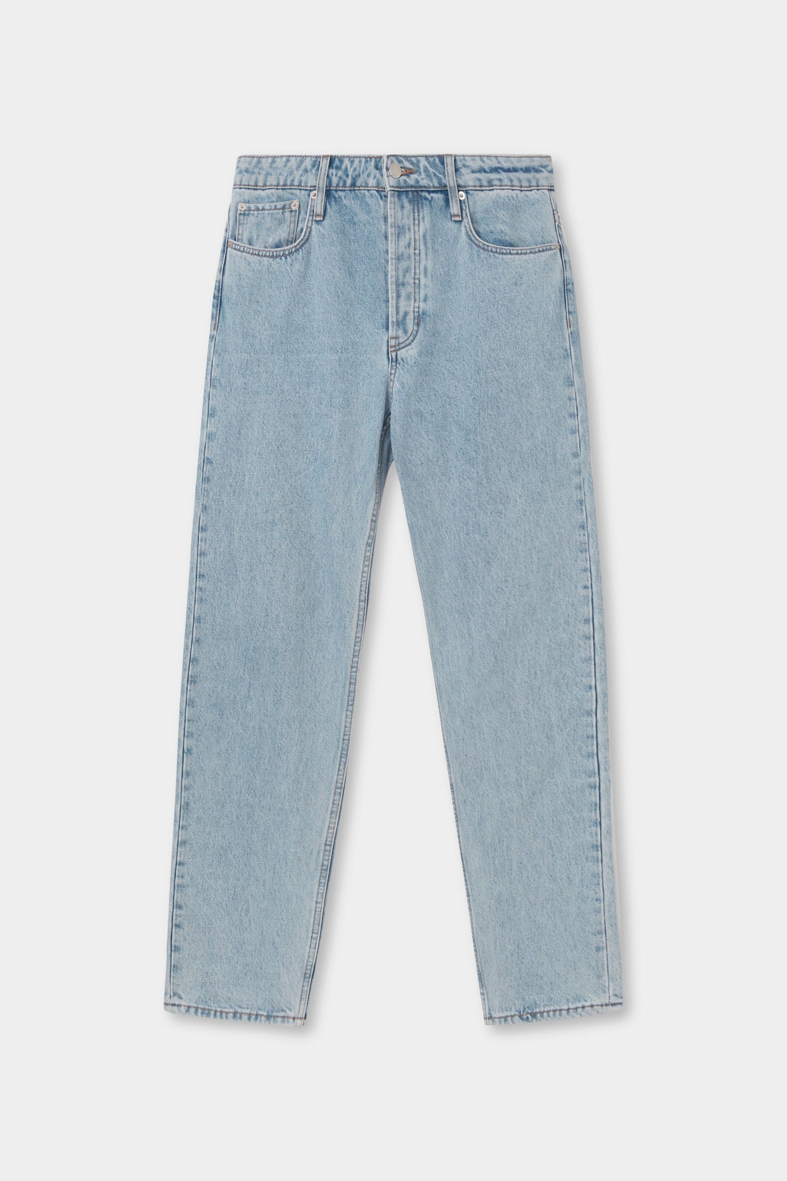 Straight Leg Light Stone Wash Jeans for Women - Comfortable & Stylish Denim Pants for Casual Wear and Everyday Outfits