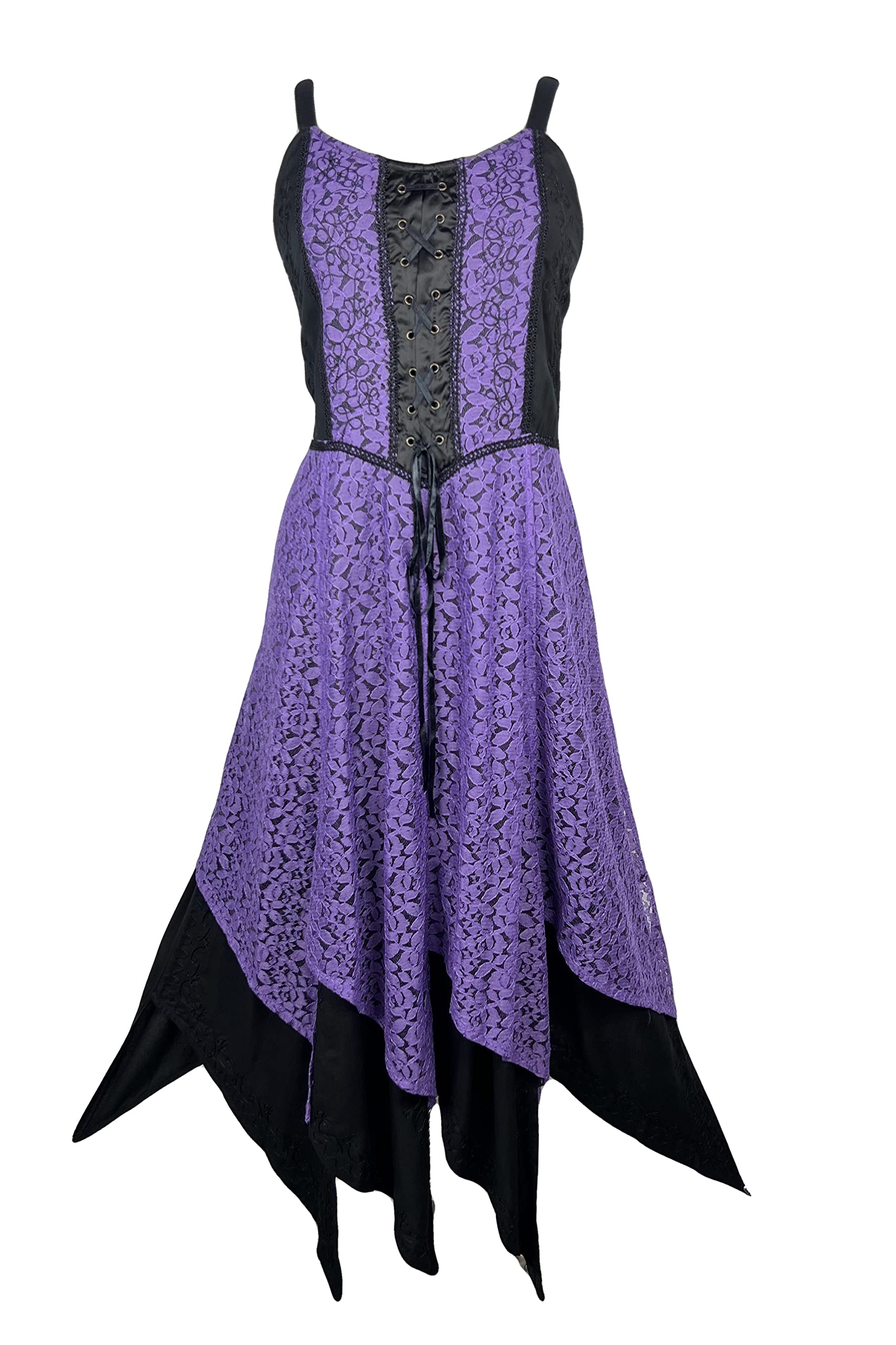 Agan Traders 2025 Spring Spaghetti Strap Long Gown Evening Dress - Women's Boho Lace Overlay Formal Gown for Prom, Wedding & Halloween Parties