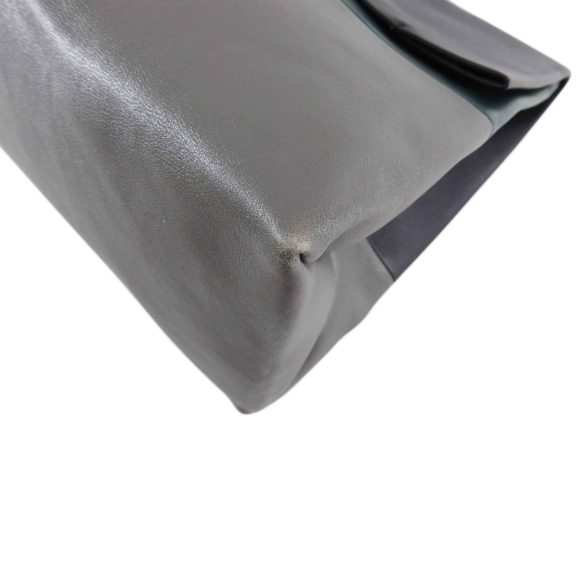 Celine Grey Green Black Tricolor All Soft Tote Bag - Stylish & Spacious Leather Handbag for Women | Perfect for Work, Travel & Everyday Use