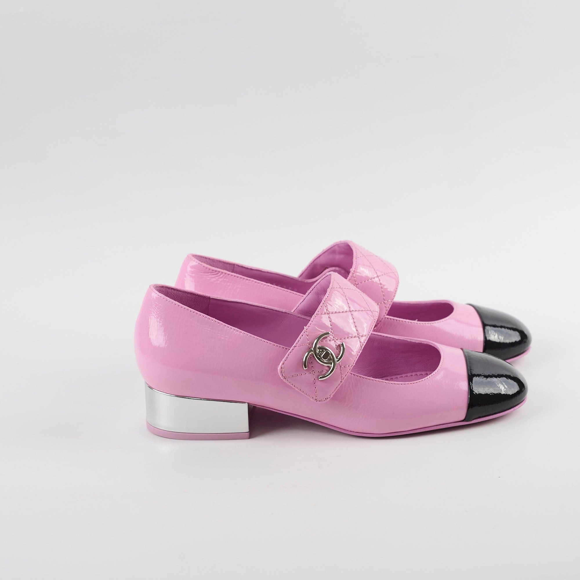 Chanel Pink Mary Jane Shoes for Women - Size 39 | Classic Ballet Flats for Office, Wedding & Special Occasions