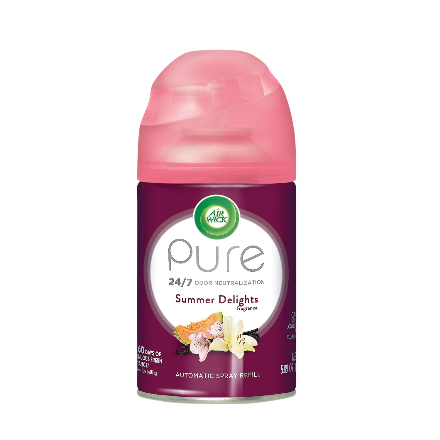 Air Wick Freshmatic Life Scents Ultra Refill - Summer Delights Aerosol Spray (5.89 Oz) | Long-Lasting Air Freshener for Home, Bathroom & Office | Eliminates Odors & Creates Fresh Summer Atmosphere
