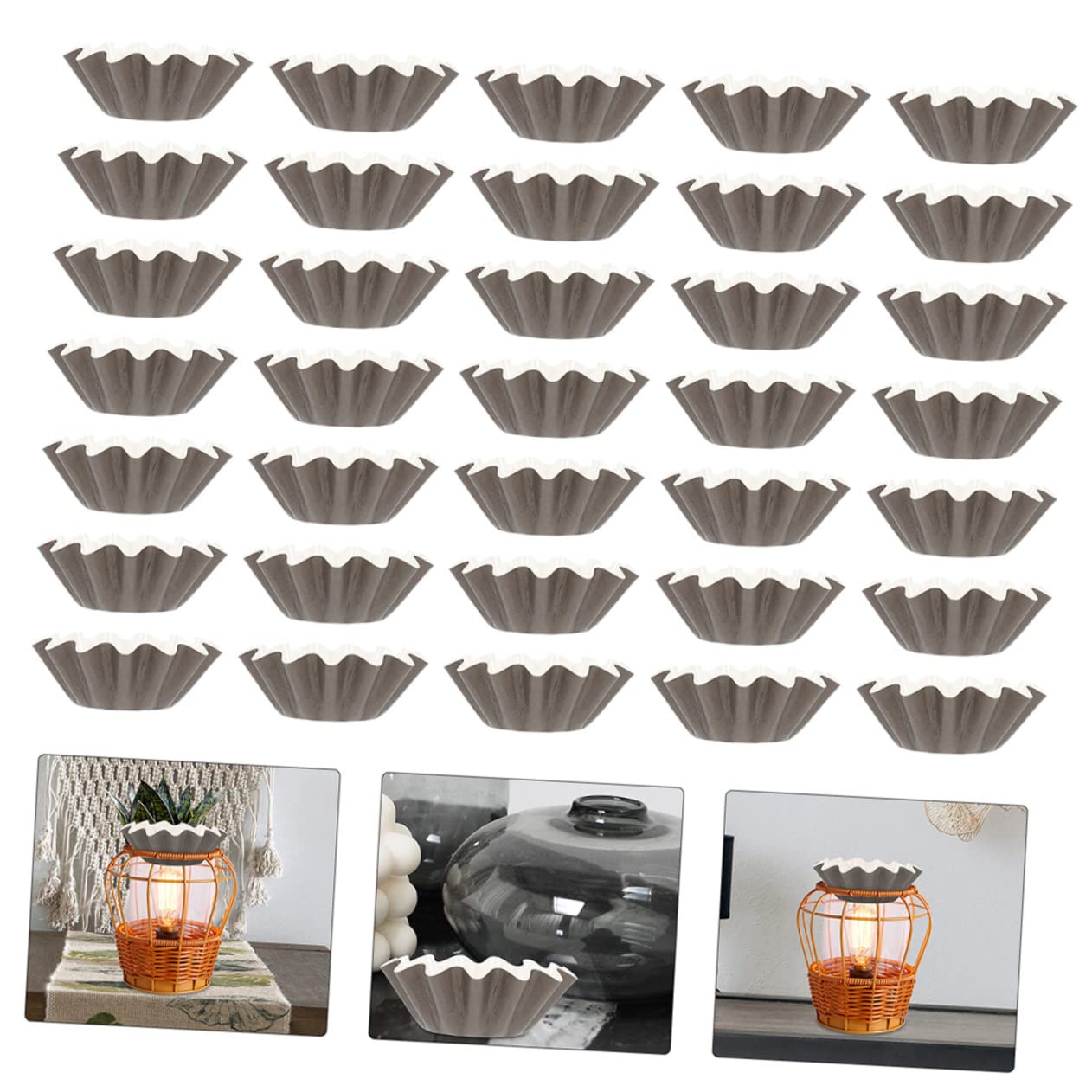 100-Pack Black Wax Paper Cup Liners for Electric Wax Warmers & Candle Warmers - Pet Coated, Scented Wax Melt Trays - Perfect for Aromatherapy, Home Fragrance & DIY Candle Making