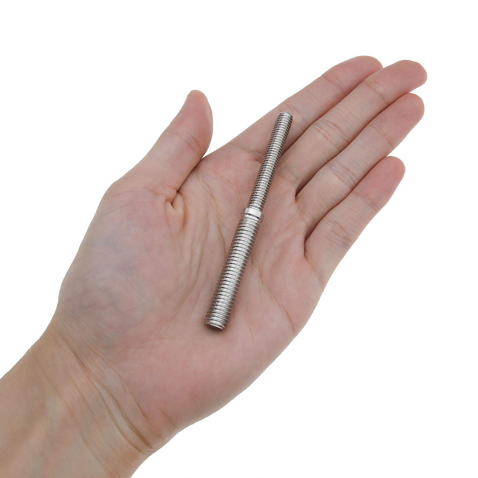 Stainless Steel M6-M8 Threaded Stud Bolts - 2Pcs for Structural Columns Fastening